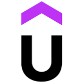 A logo with a purple arrow pointing upward above a black letter 'U', which is the logo of Udemy. Which you can use to do to make passive income.