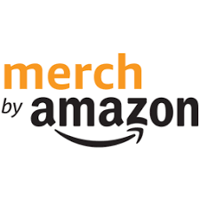 Merchandise logo with the word 'merch' in orange and 'by amazon' in black. Which you can use to do to make passive income.
