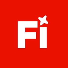 Red background with white text and a plane icon above the letter 'i' in the logo. Which is the logo of the AI tool Abode Firefly.