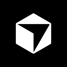 A black background with a white geometric cube-shaped logo featuring a stylized '7'. Which is the logo of the AI tool Cursor.com