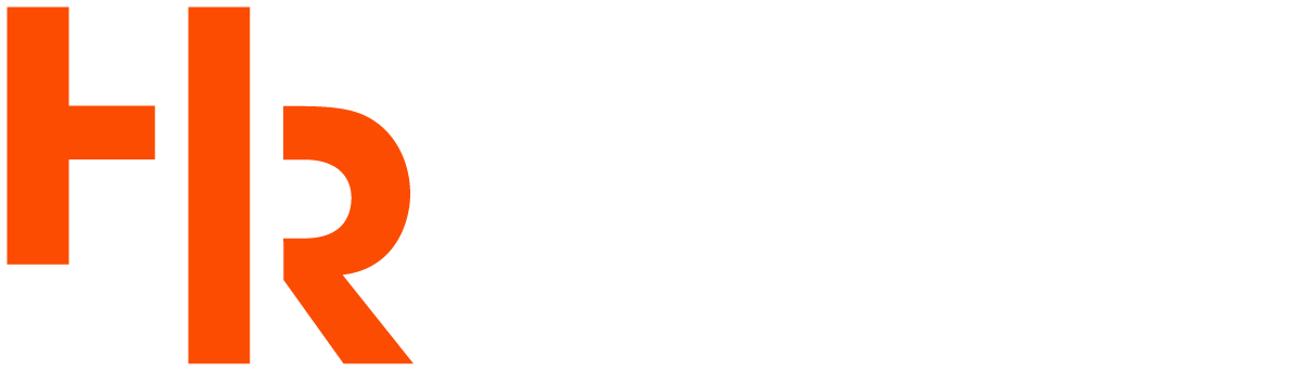 Logo with the letters F and R in orange, and the words Hofmann Reed in white on a black background.