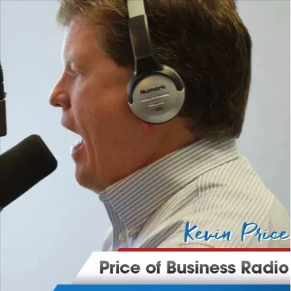A man wearing headphones speaking into a microphone during a radio broadcast.