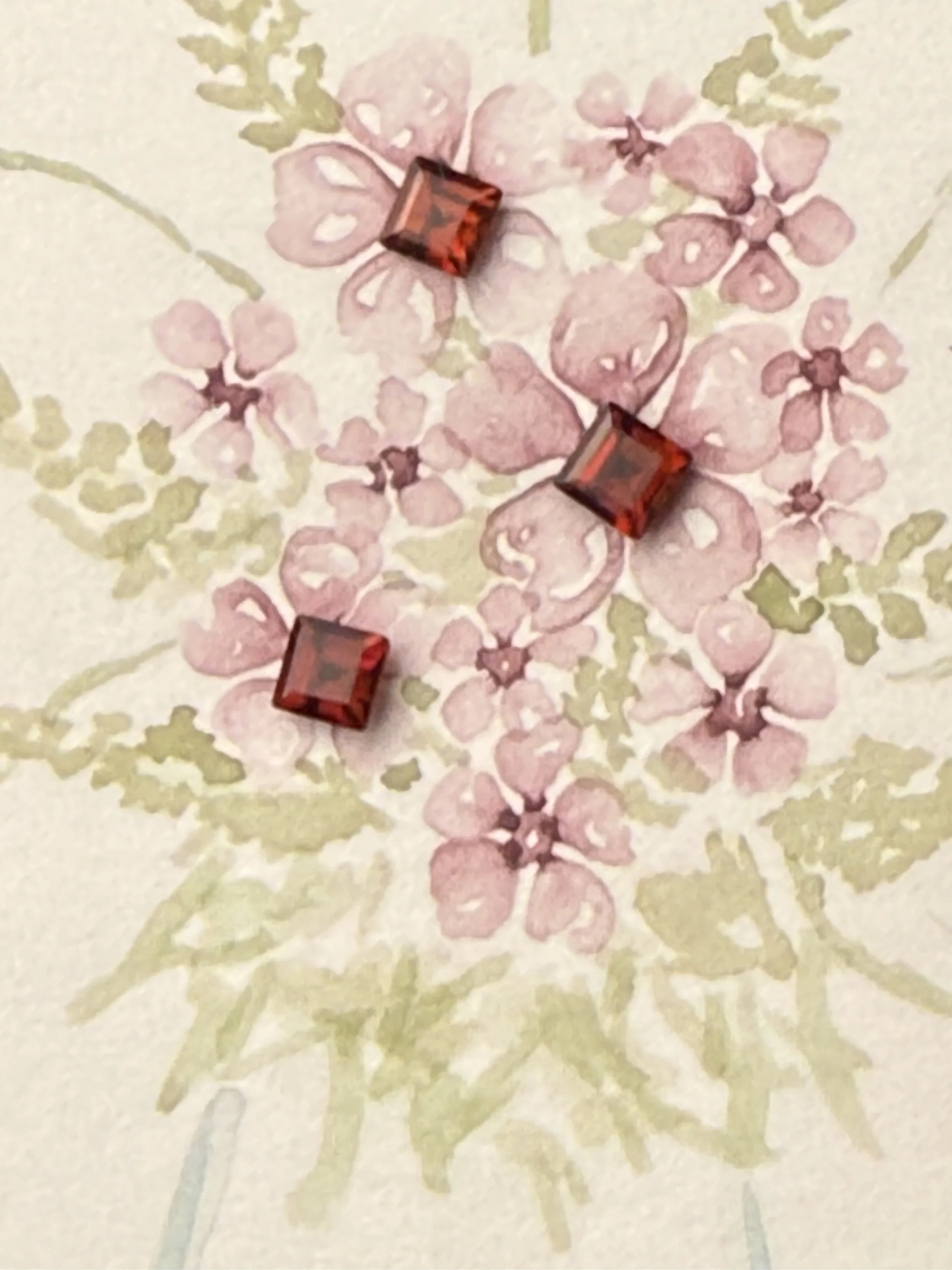 Garnet Blossom Vase