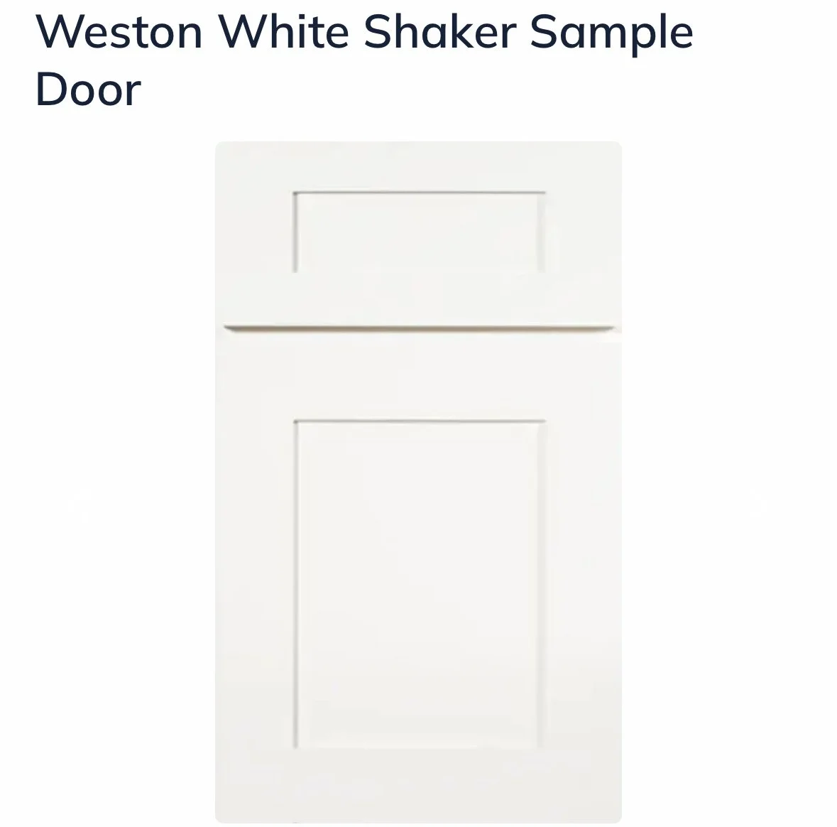 Weston White Shaker Sample Door