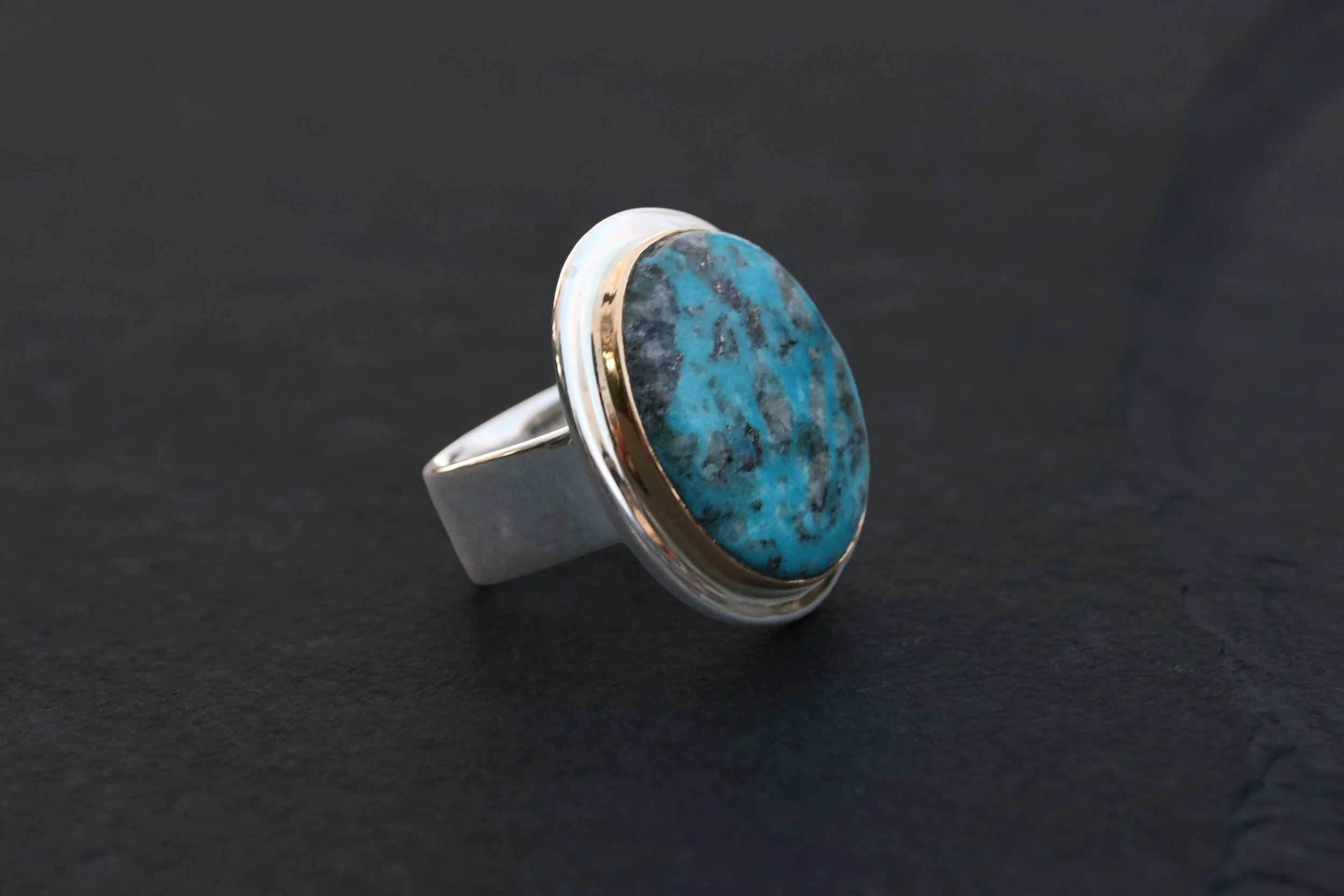 Pilot Mountain Turquoise Big Sur Classic Ring