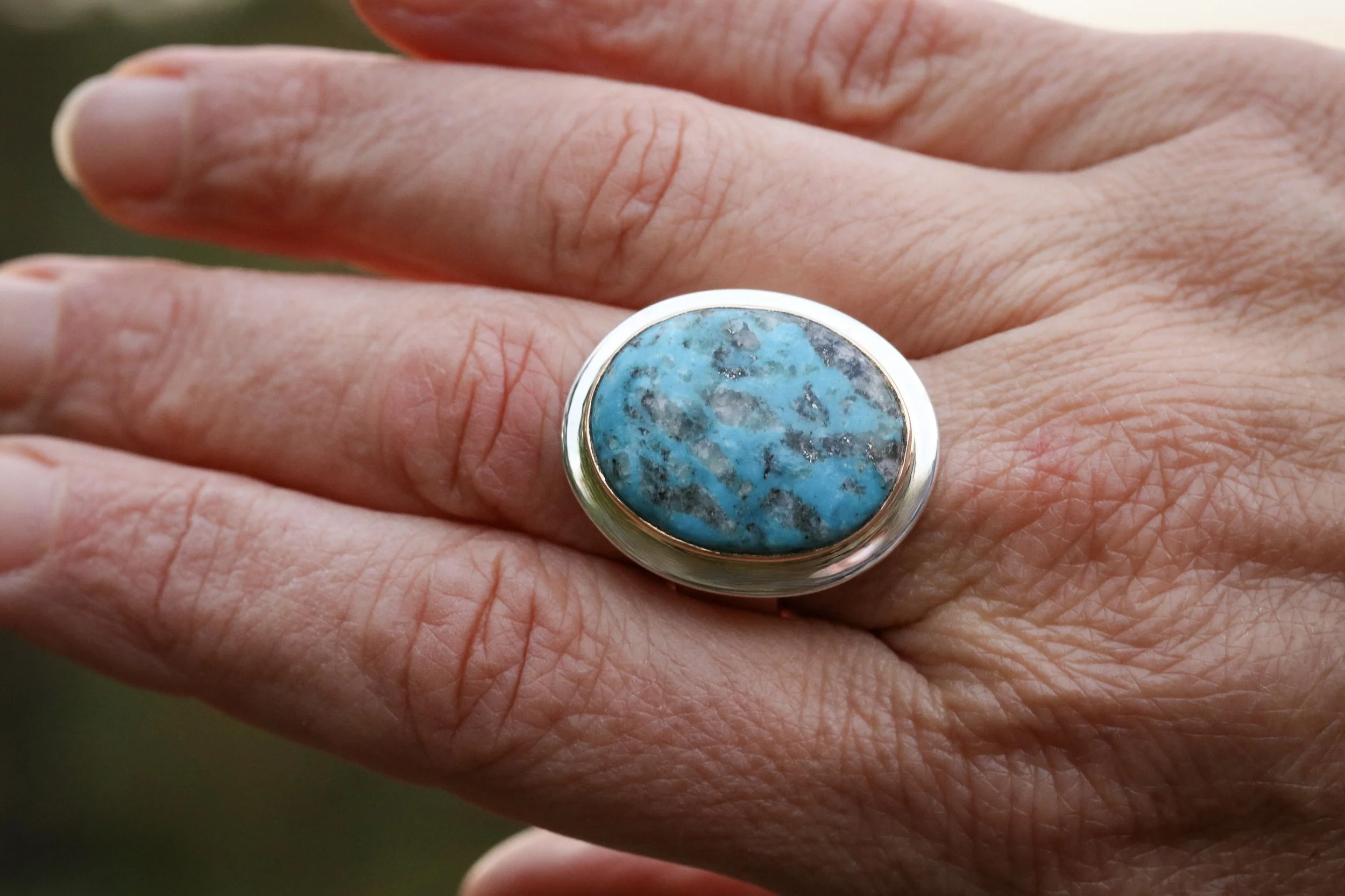 Pilot Mountain Turquoise Big Sur Classic Ring