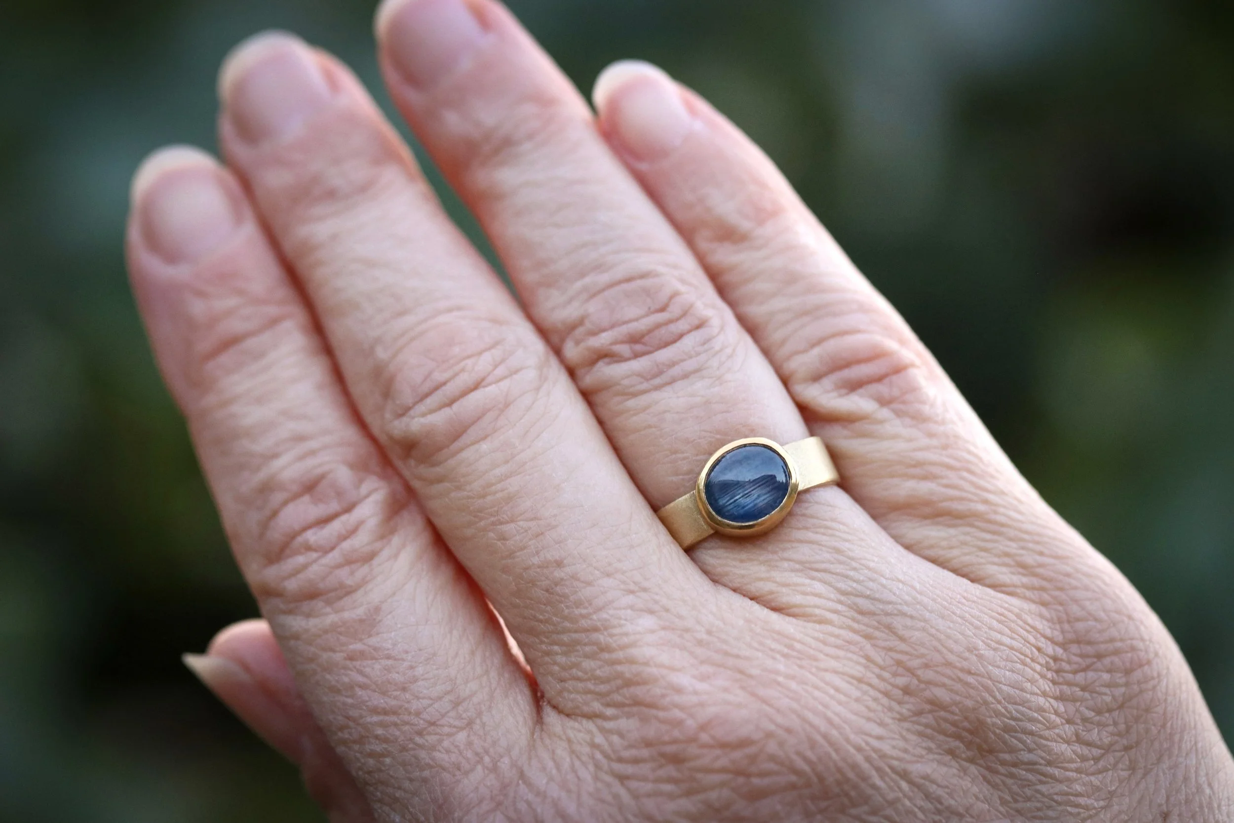 Northern Sky Blue Sapphire Ring by Big Sur Goldsmiths