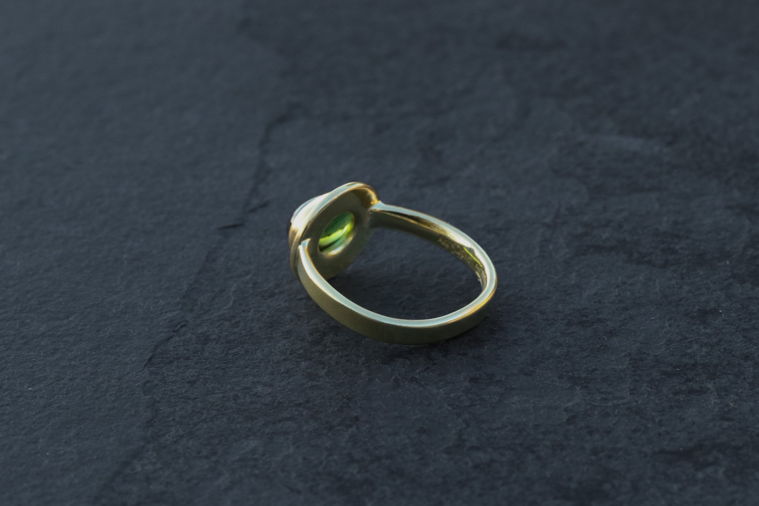 Green Tourmaline Ring in 18k & 22k