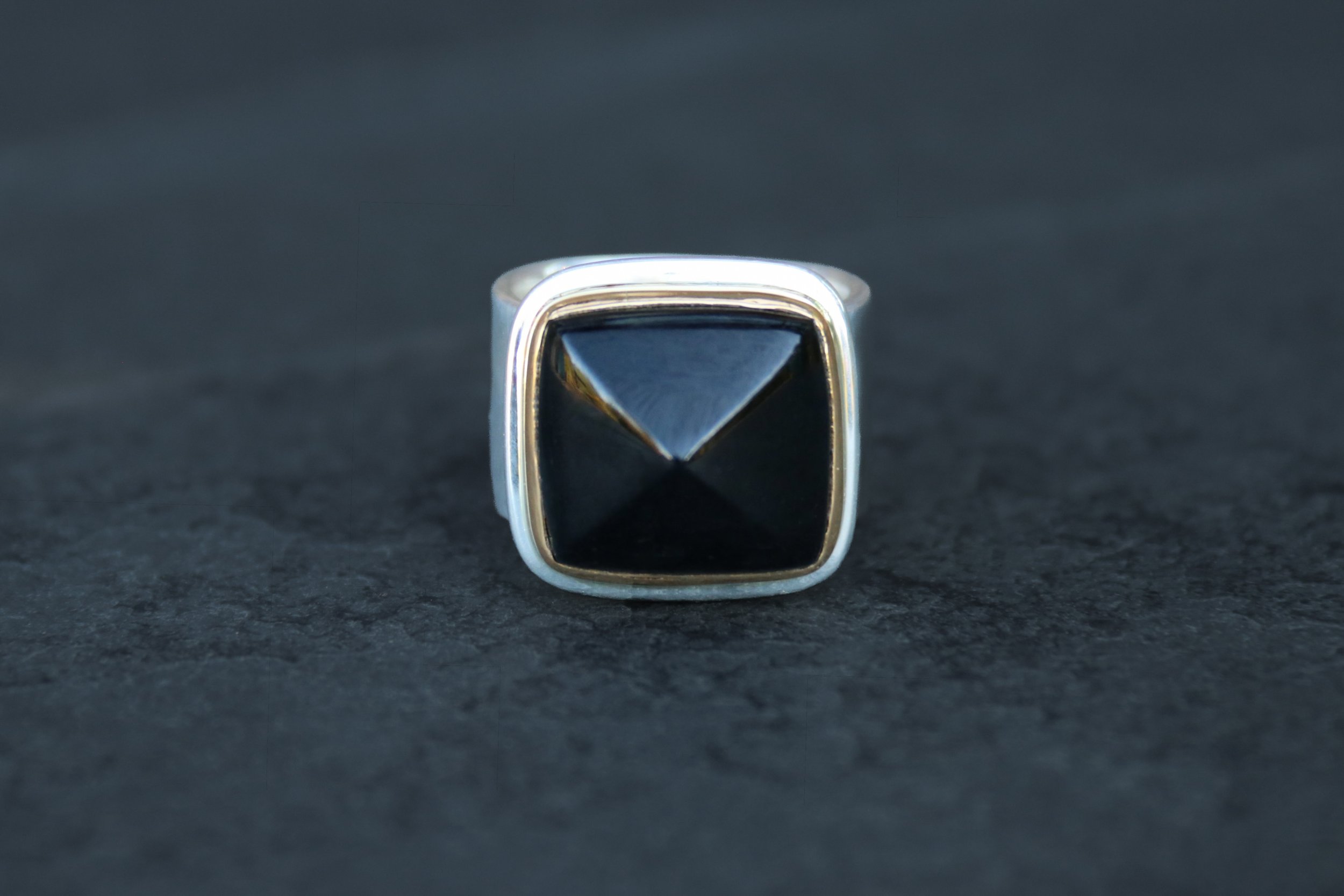 Black Tourmaline Big Sur Classic Ring