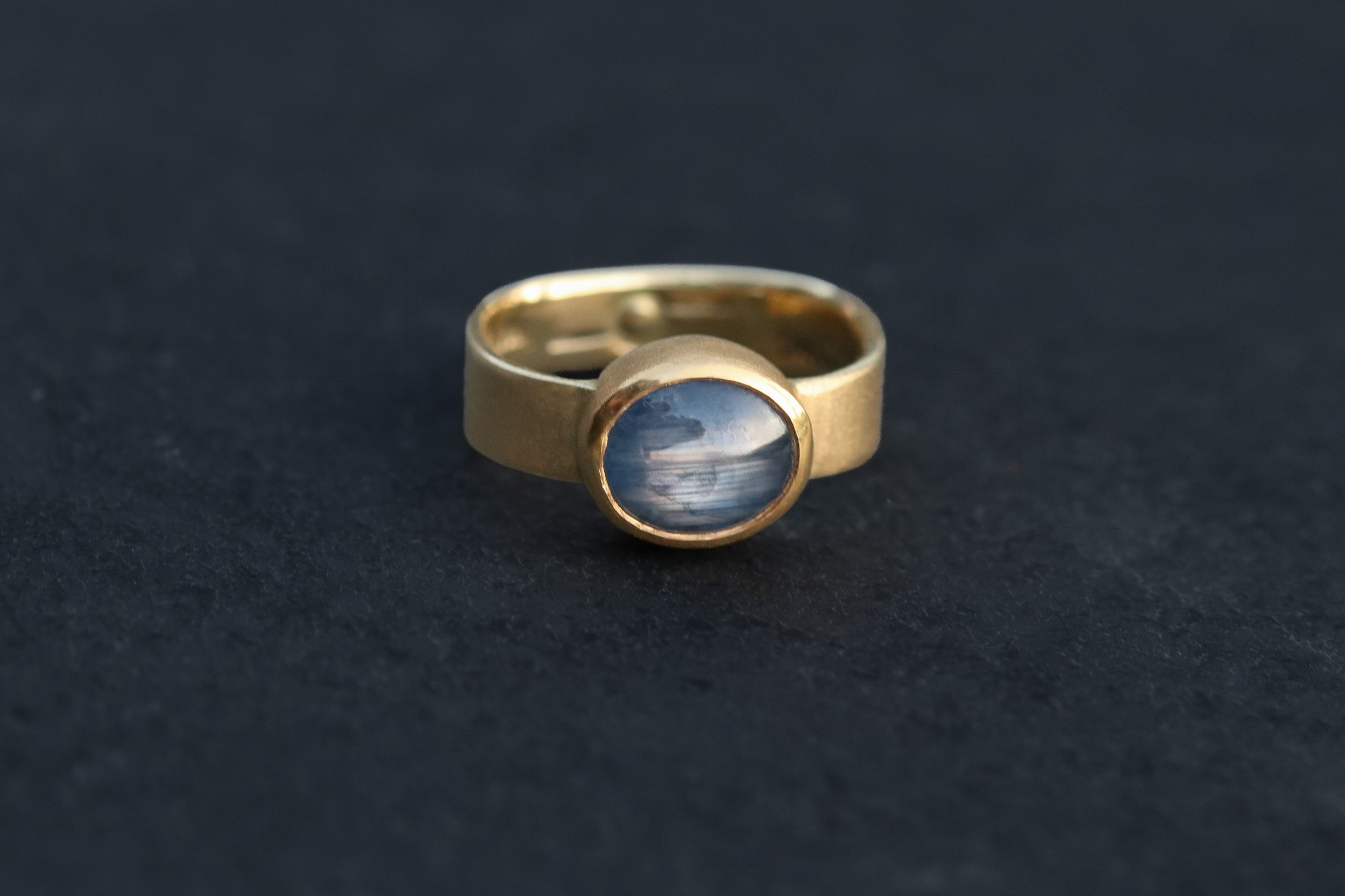 Northern Sky Blue Sapphire Ring by Big Sur Goldsmiths