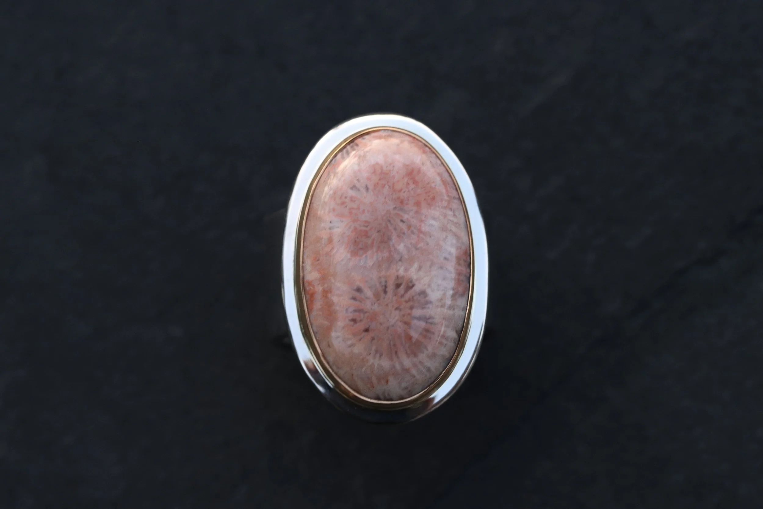 Fossilized Coral Big Sur Classic Ring