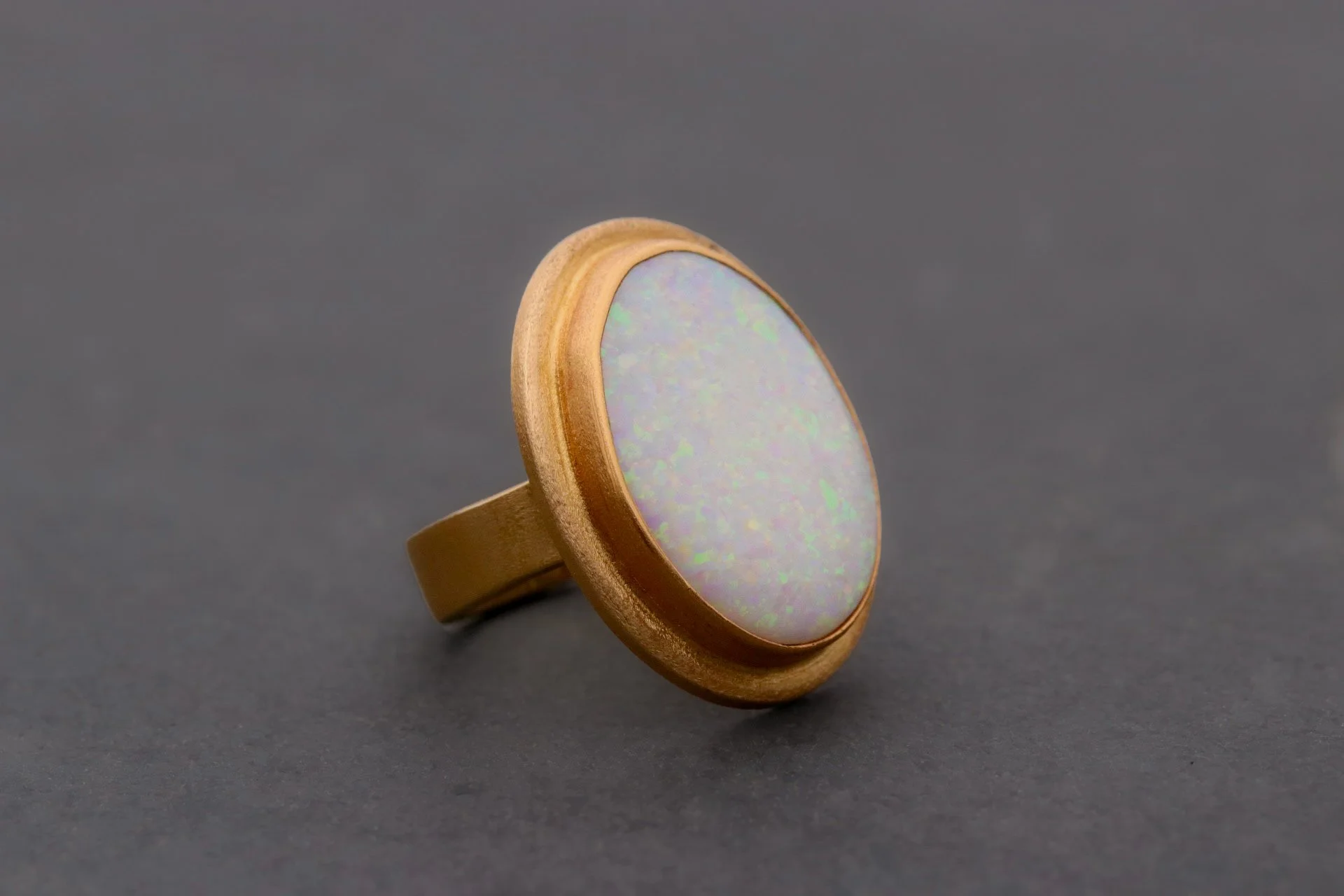 Australian Opal Ring in 22K & 18K Gold