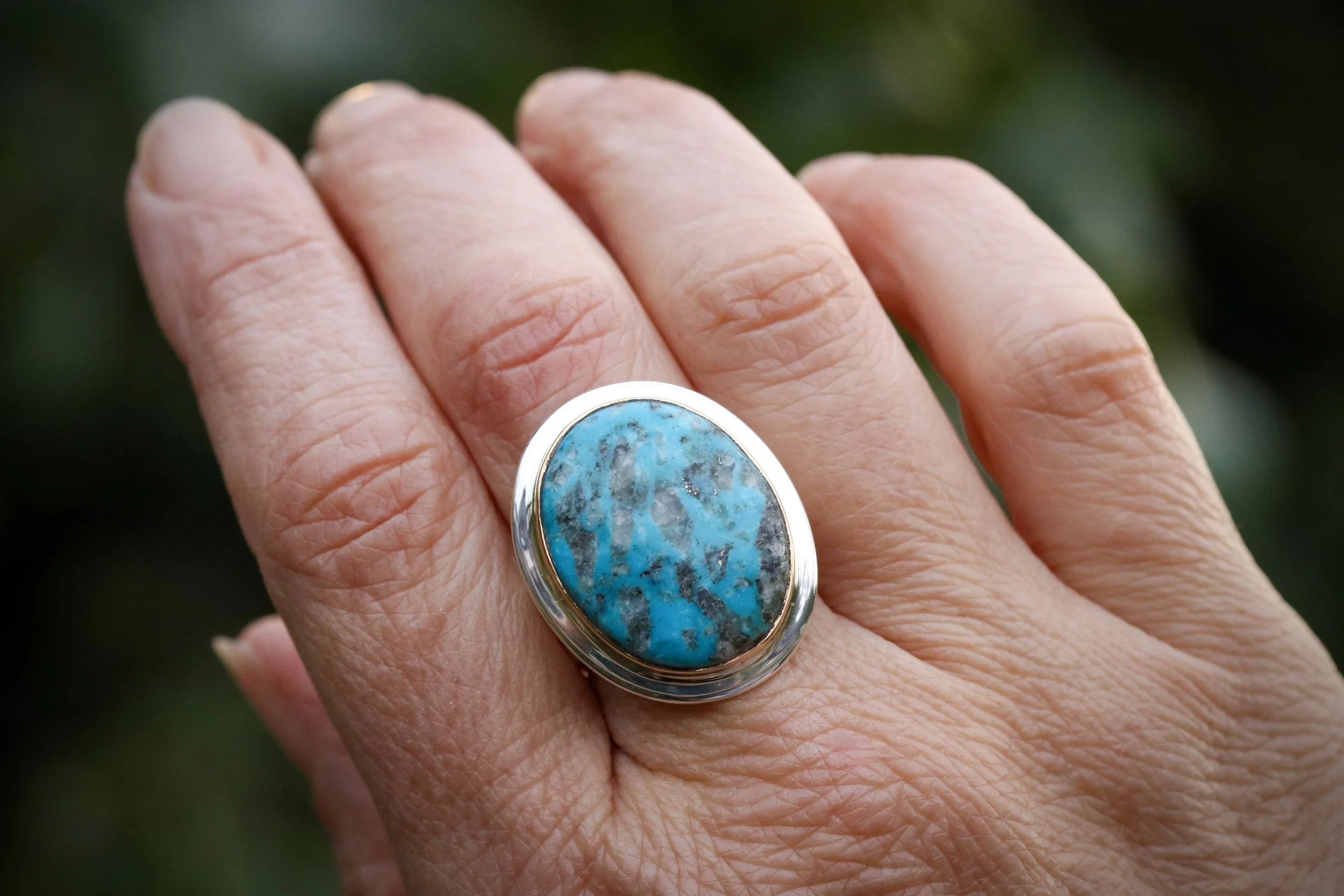 Pilot Mountain Turquoise Big Sur Classic Ring