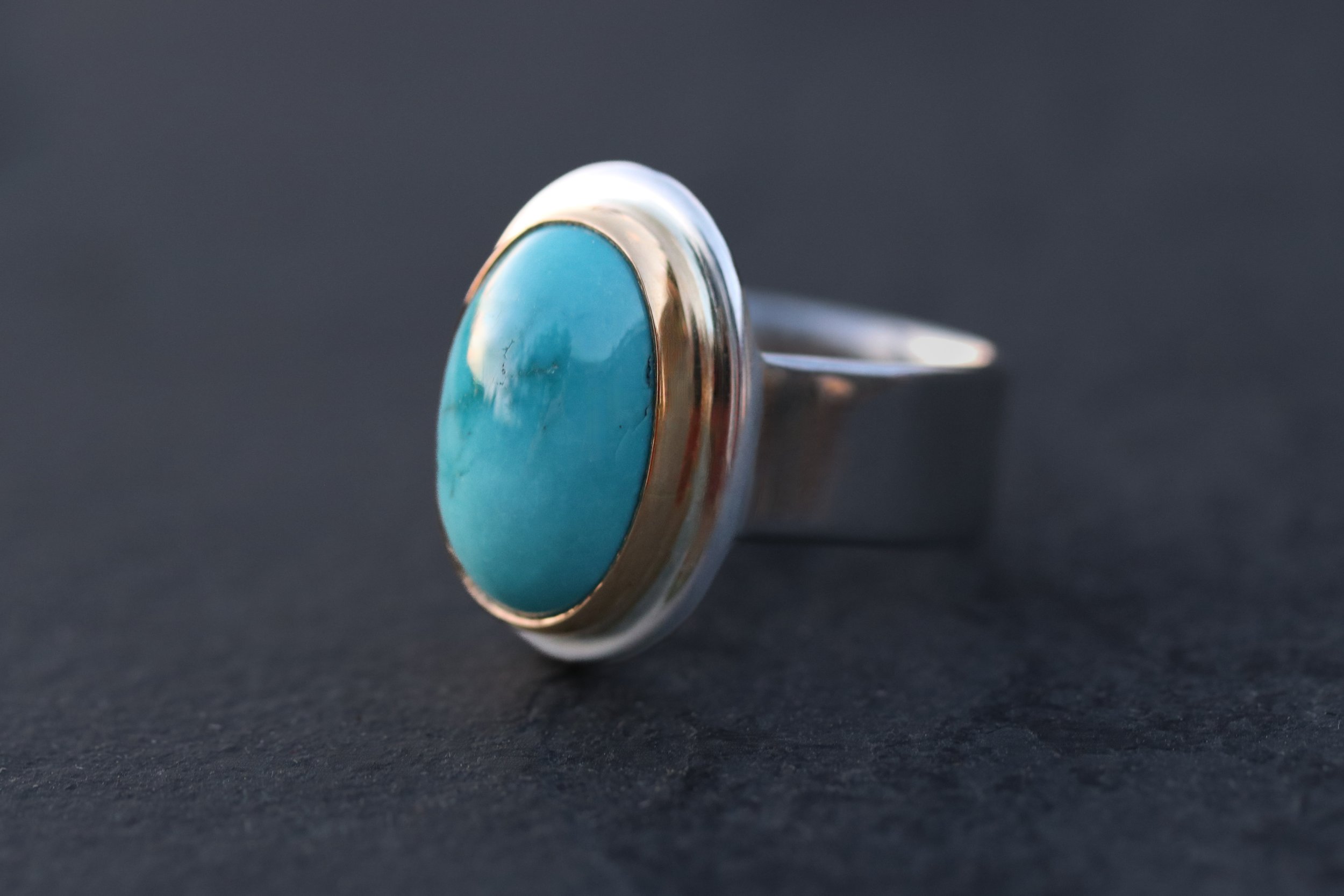 Fox Mine Turquoise Classic Big Sur Ring