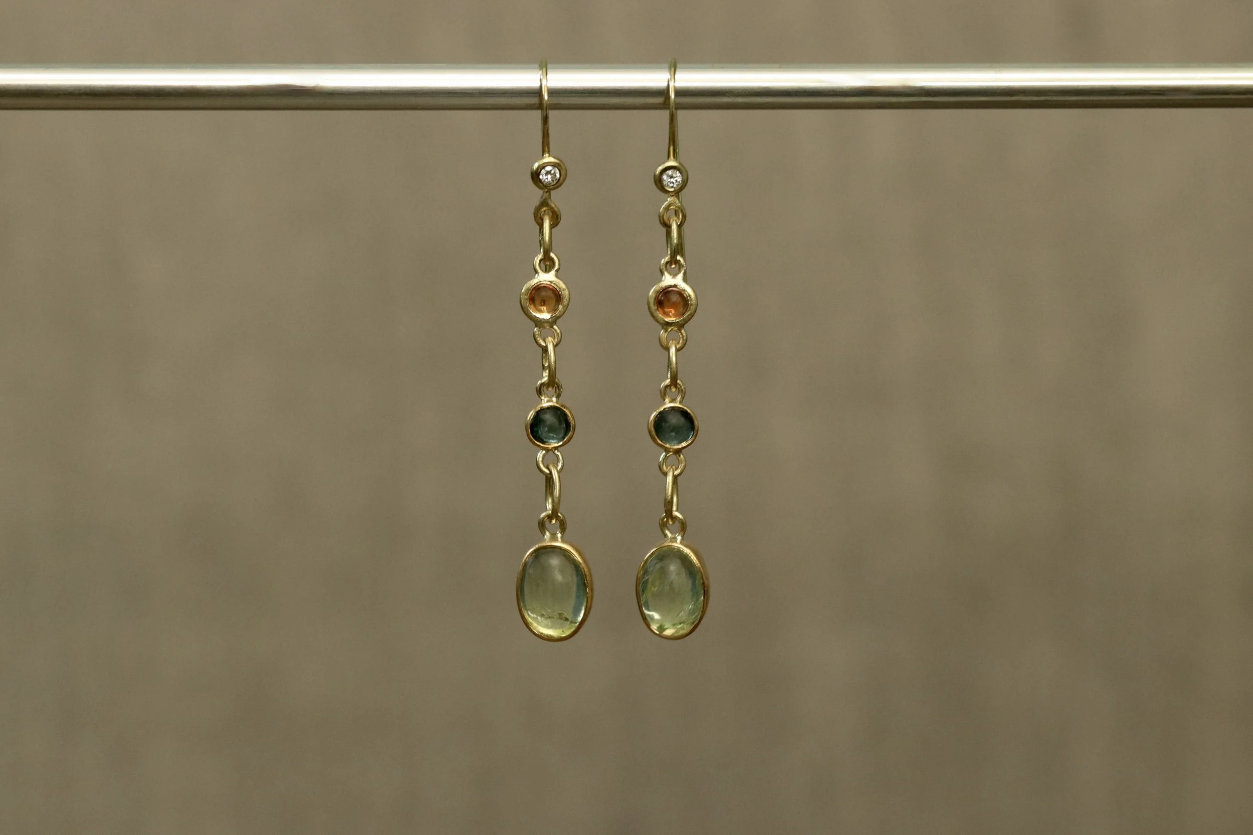 Green Tourmaline Gem Medley Earrings