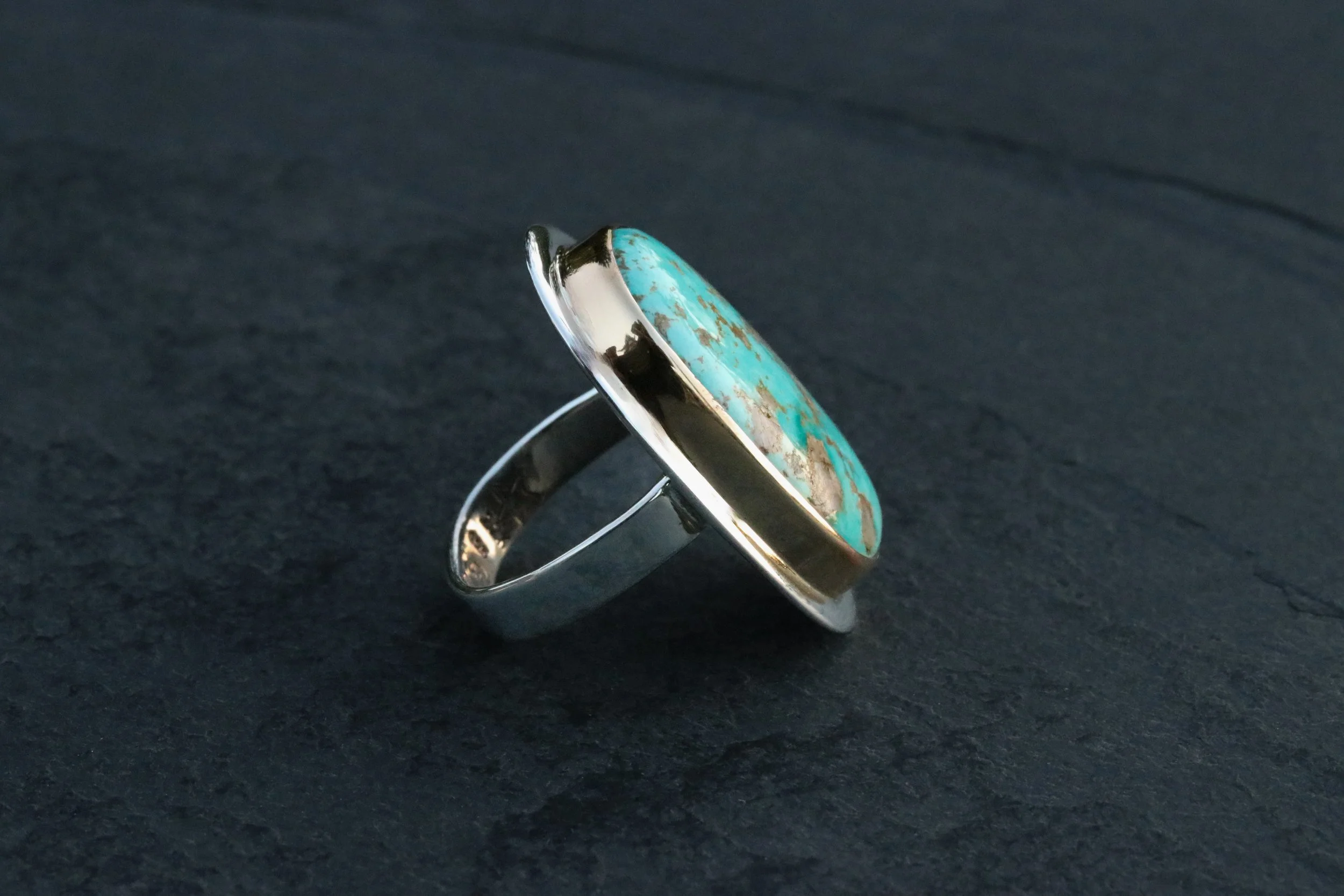 Fox Turquoise Grande Big Sur Classic Ring