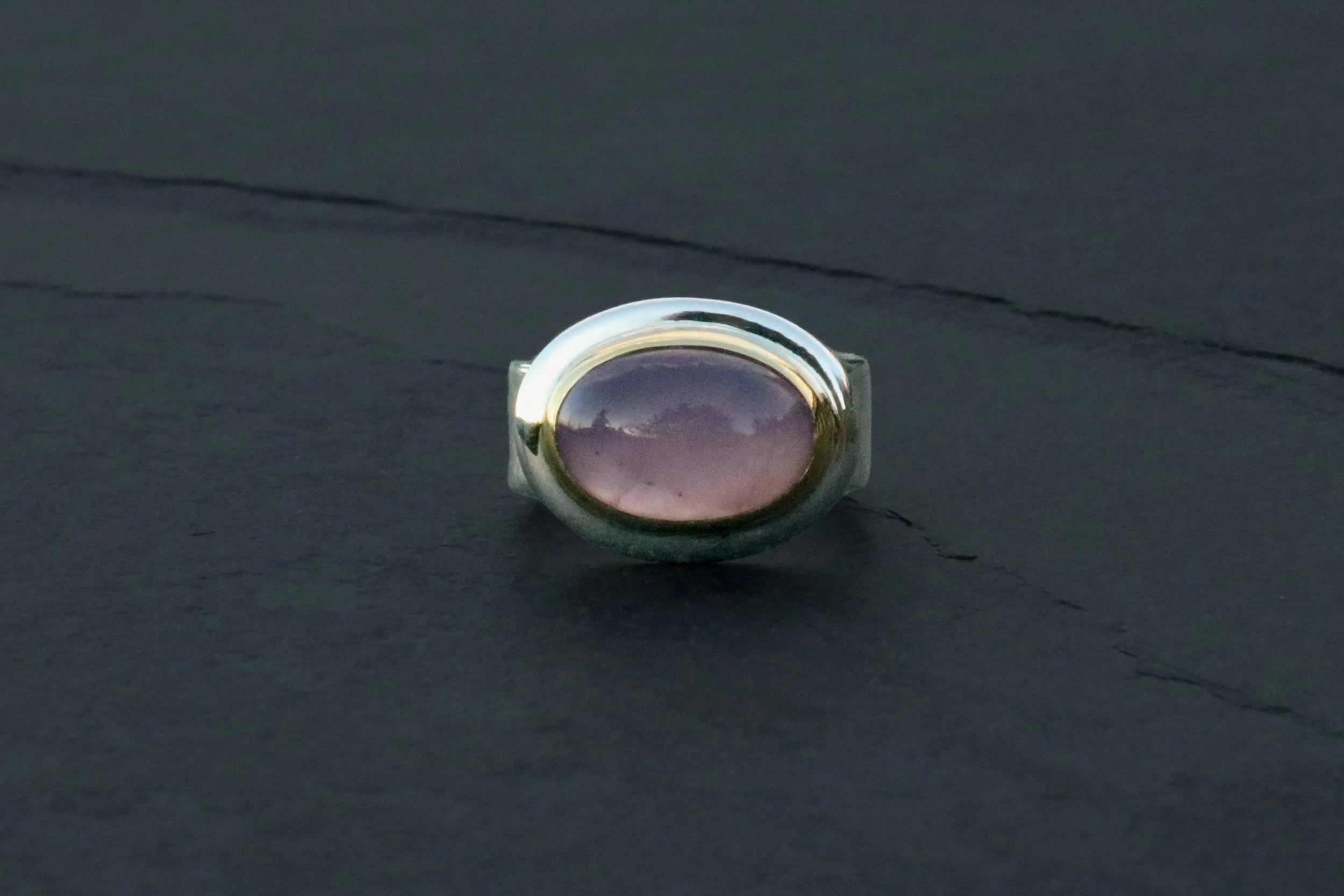 Purple Chalcedony Big Sur Classic Ring