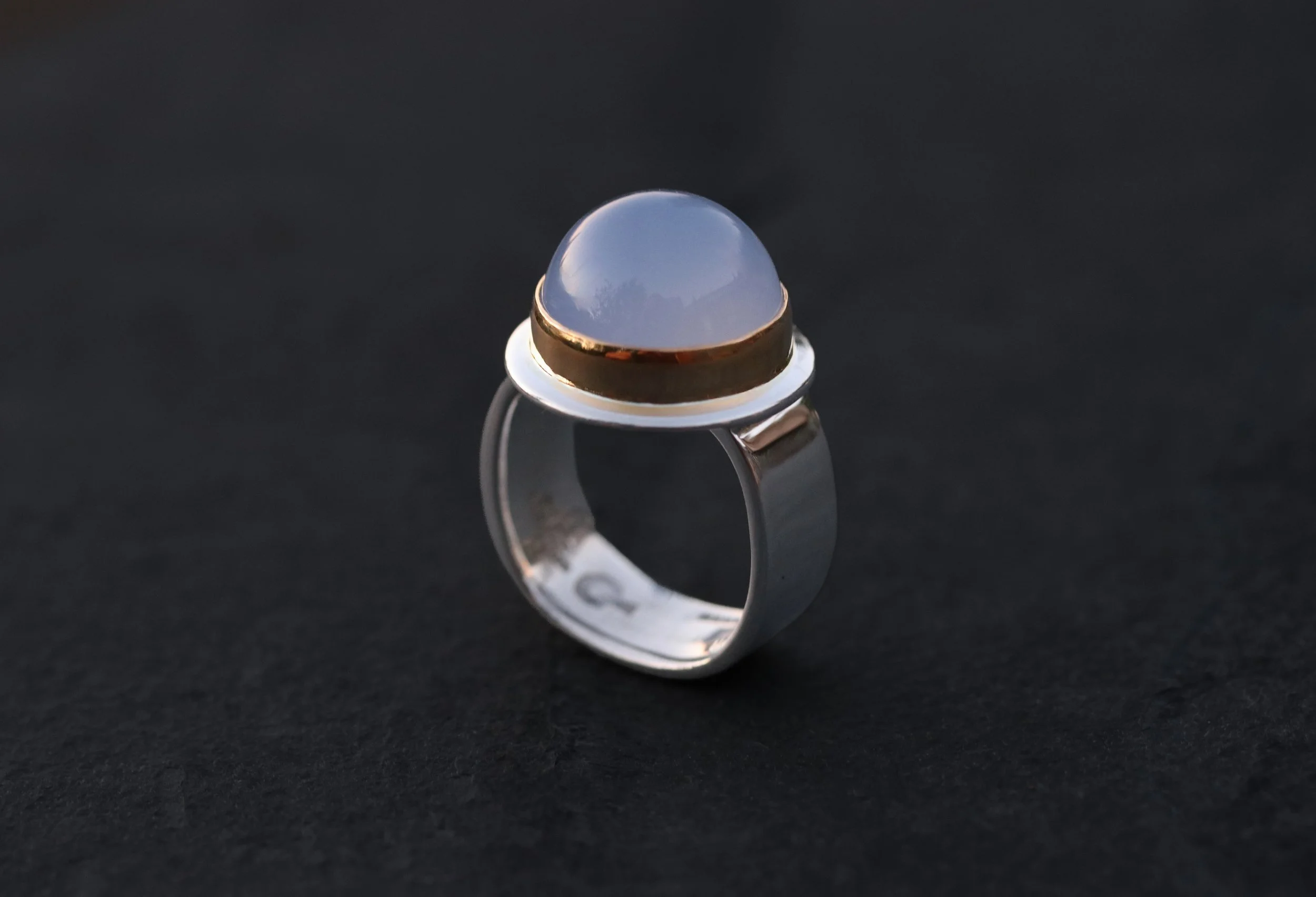 Holly Blue Chalcedony Big Sur Classic Ring