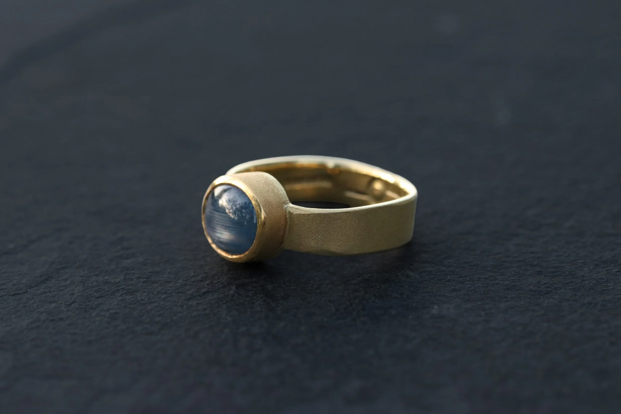 Northern Sky Blue Sapphire Ring by Big Sur Goldsmiths