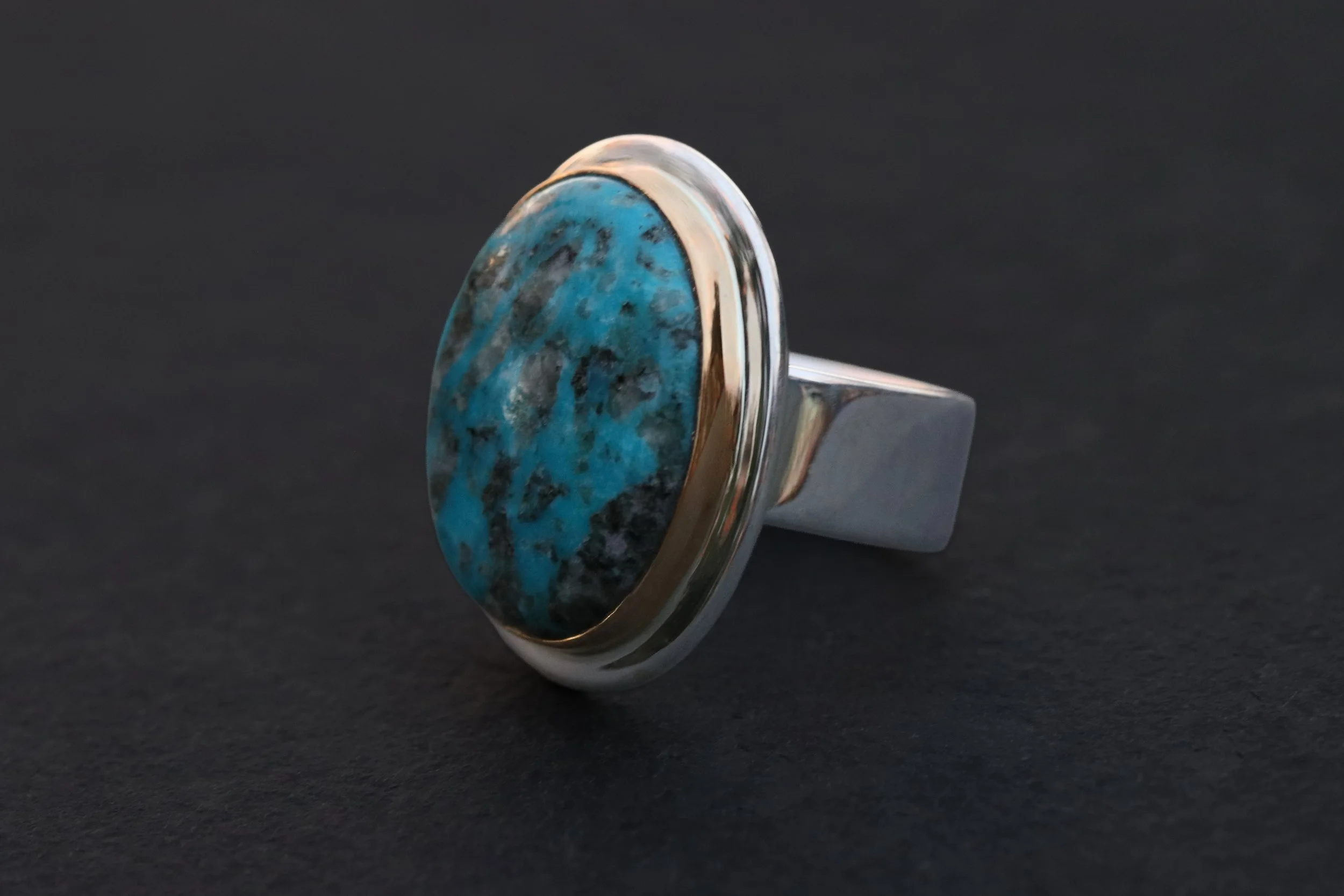 Pilot Mountain Turquoise Big Sur Classic Ring