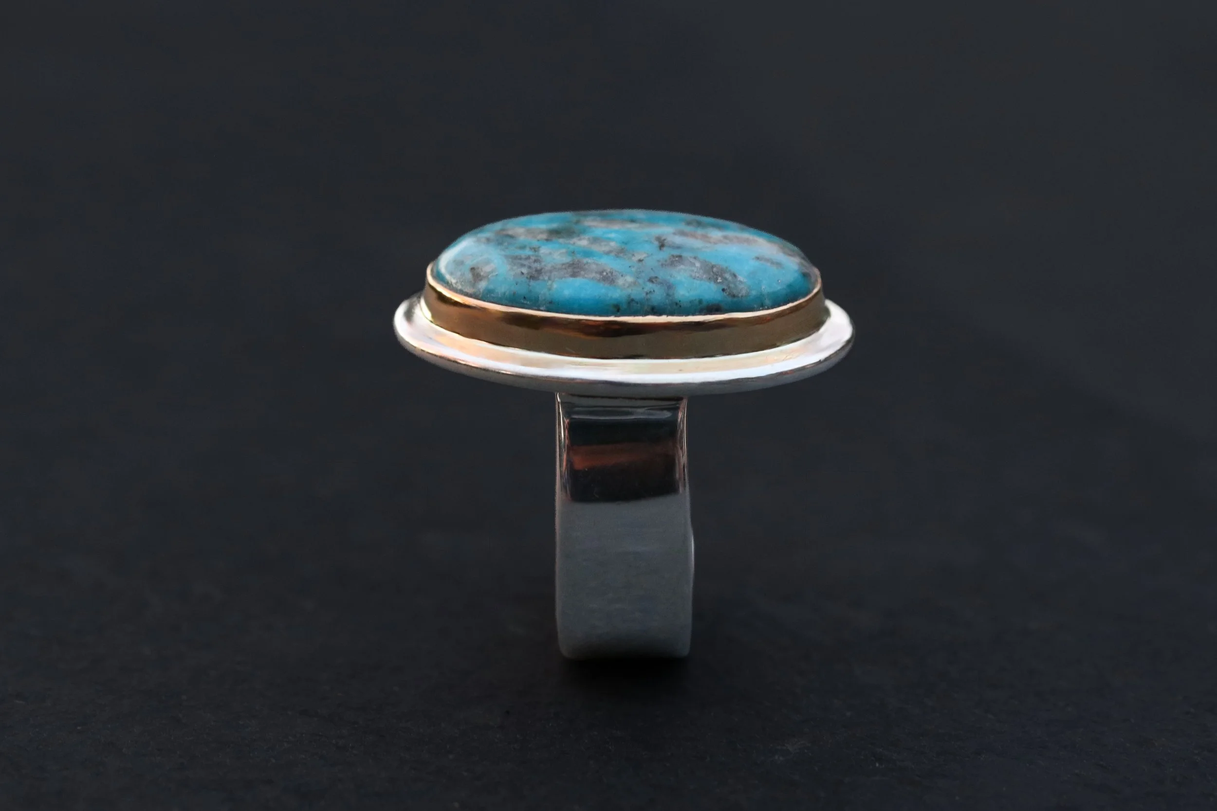 Pilot Mountain Turquoise Big Sur Classic Ring