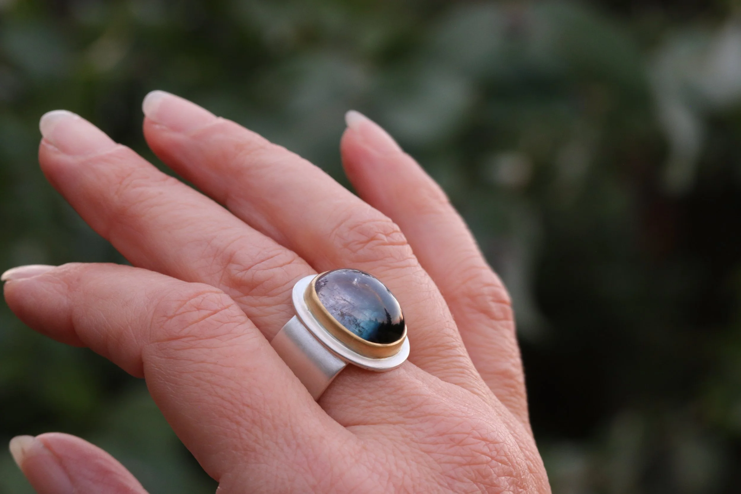 Bi-Color Tourmaline Big Sur Classic Ring