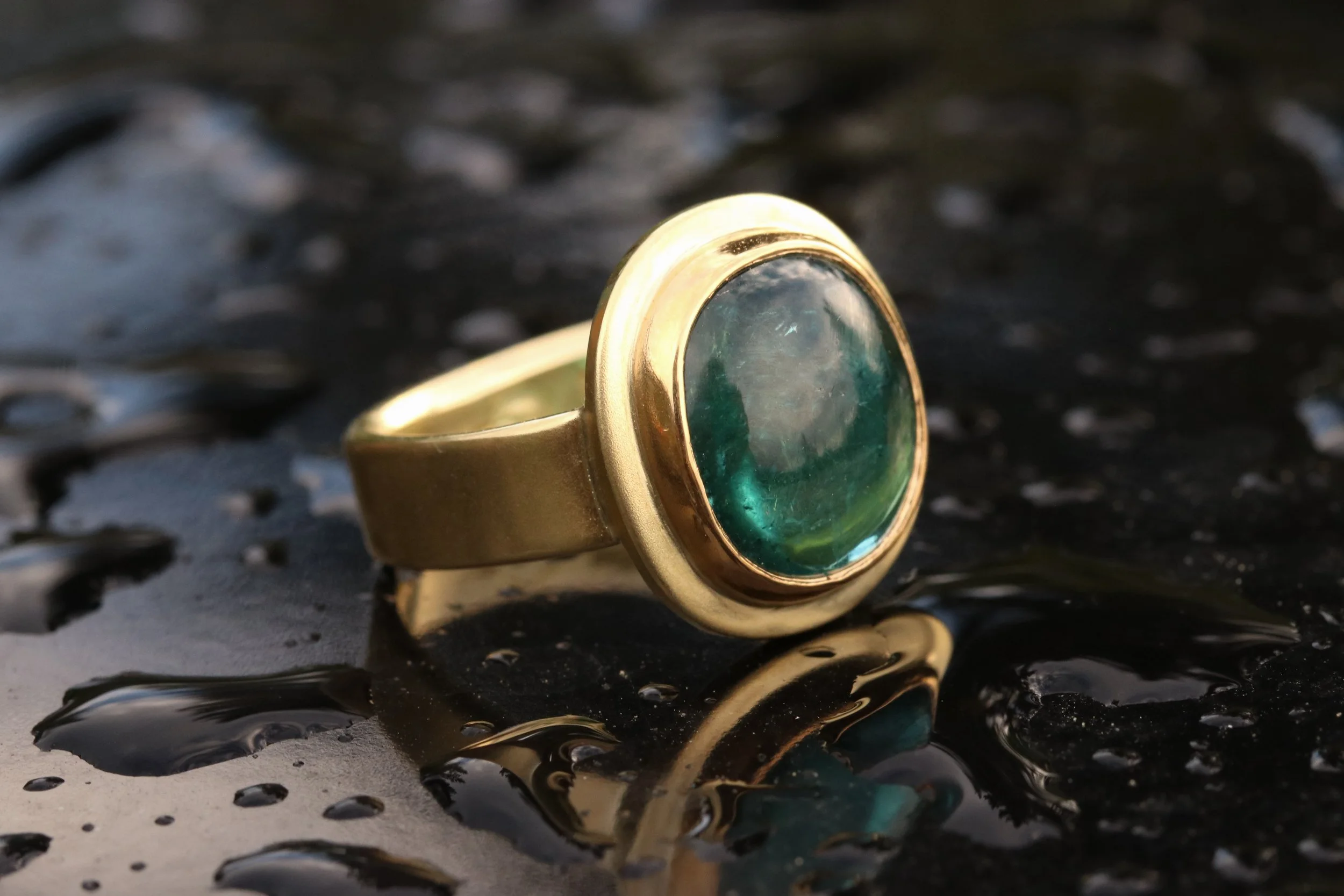Tourmaline Ring in 22k & 18k Gold