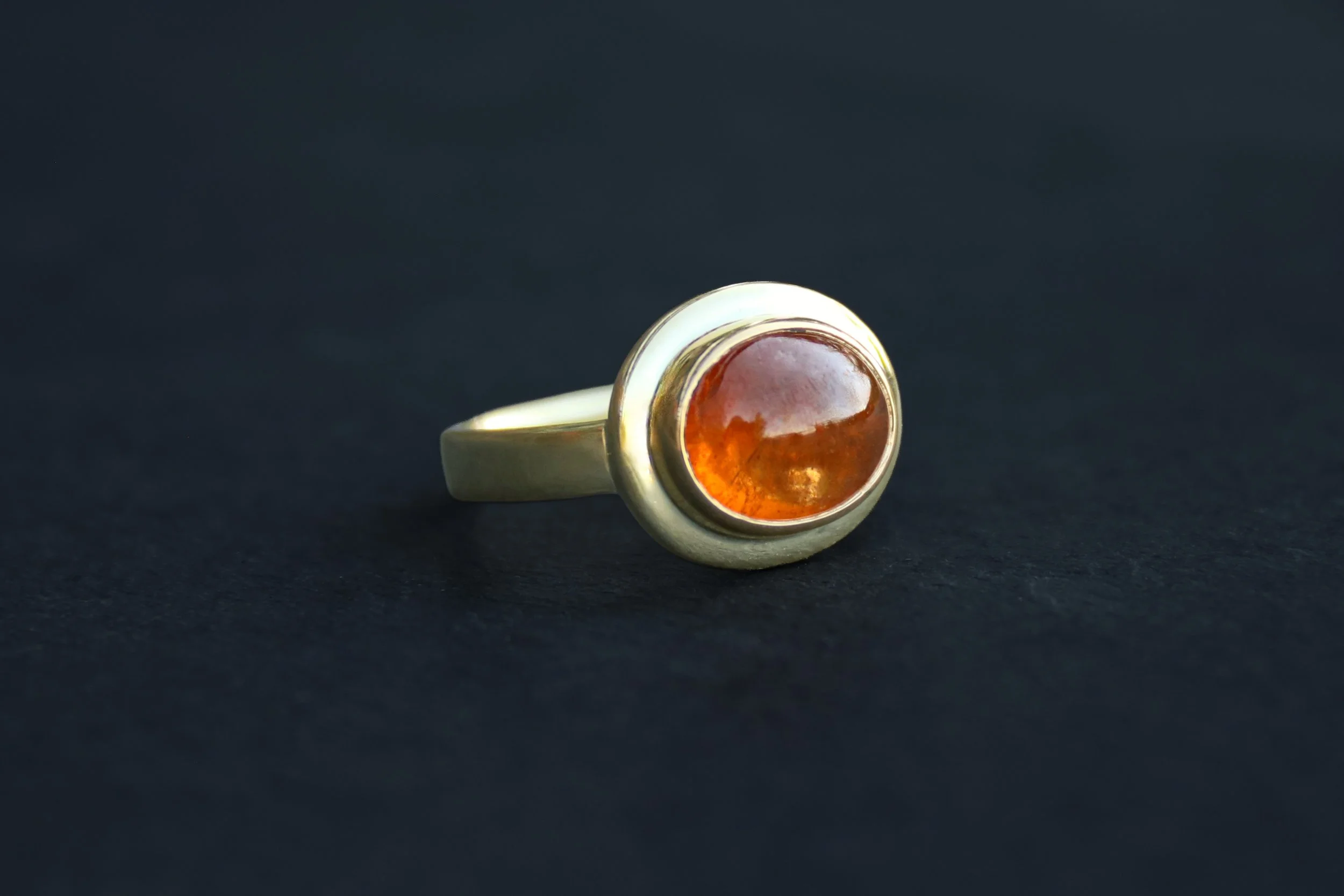 Mandarin Garnet Ring in 22K & 18K Gold by Big Sur Goldsmiths