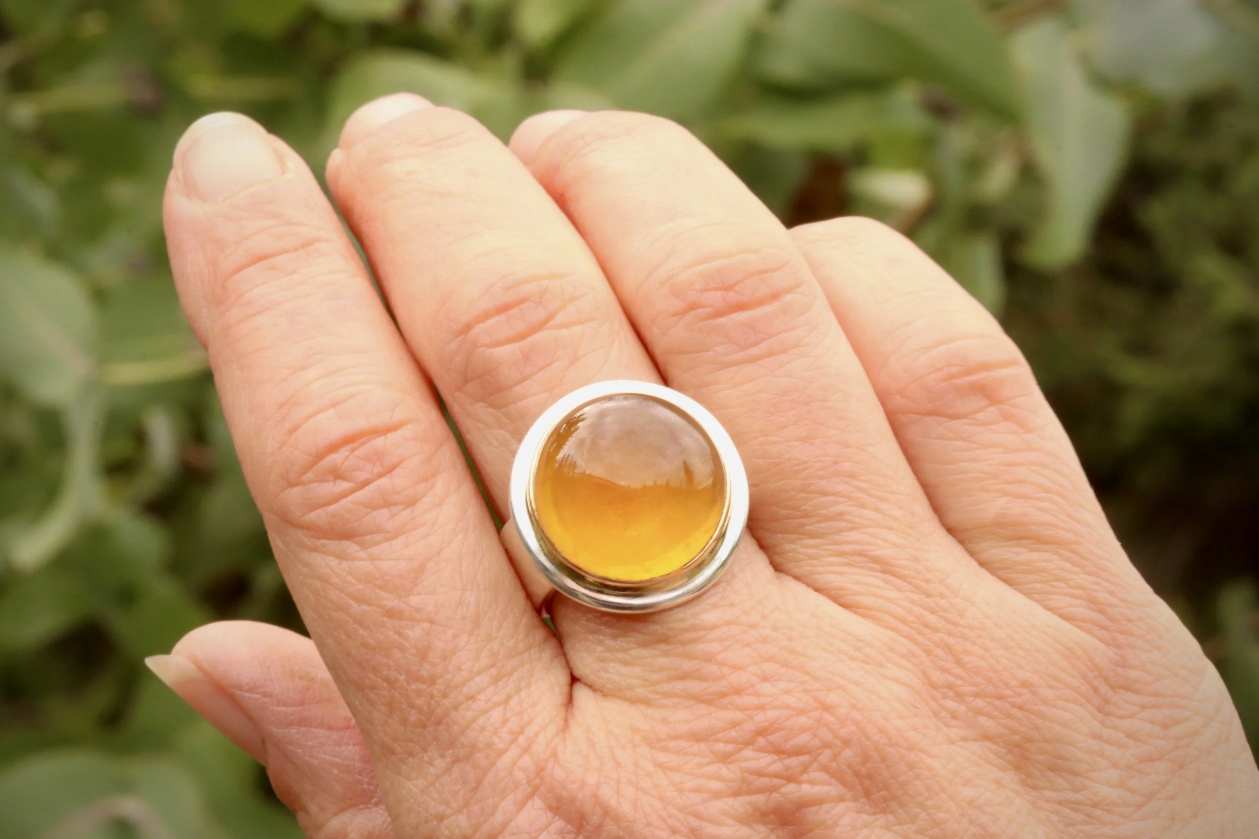 Golden Beryl Grande Big Sur Classic Ring