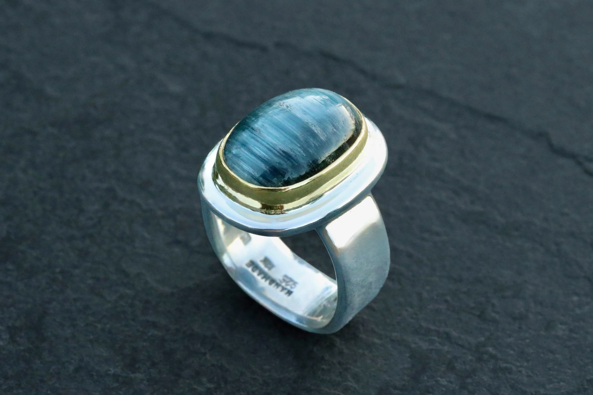 Cats Eye Tourmaline Big Sur Classic Ring