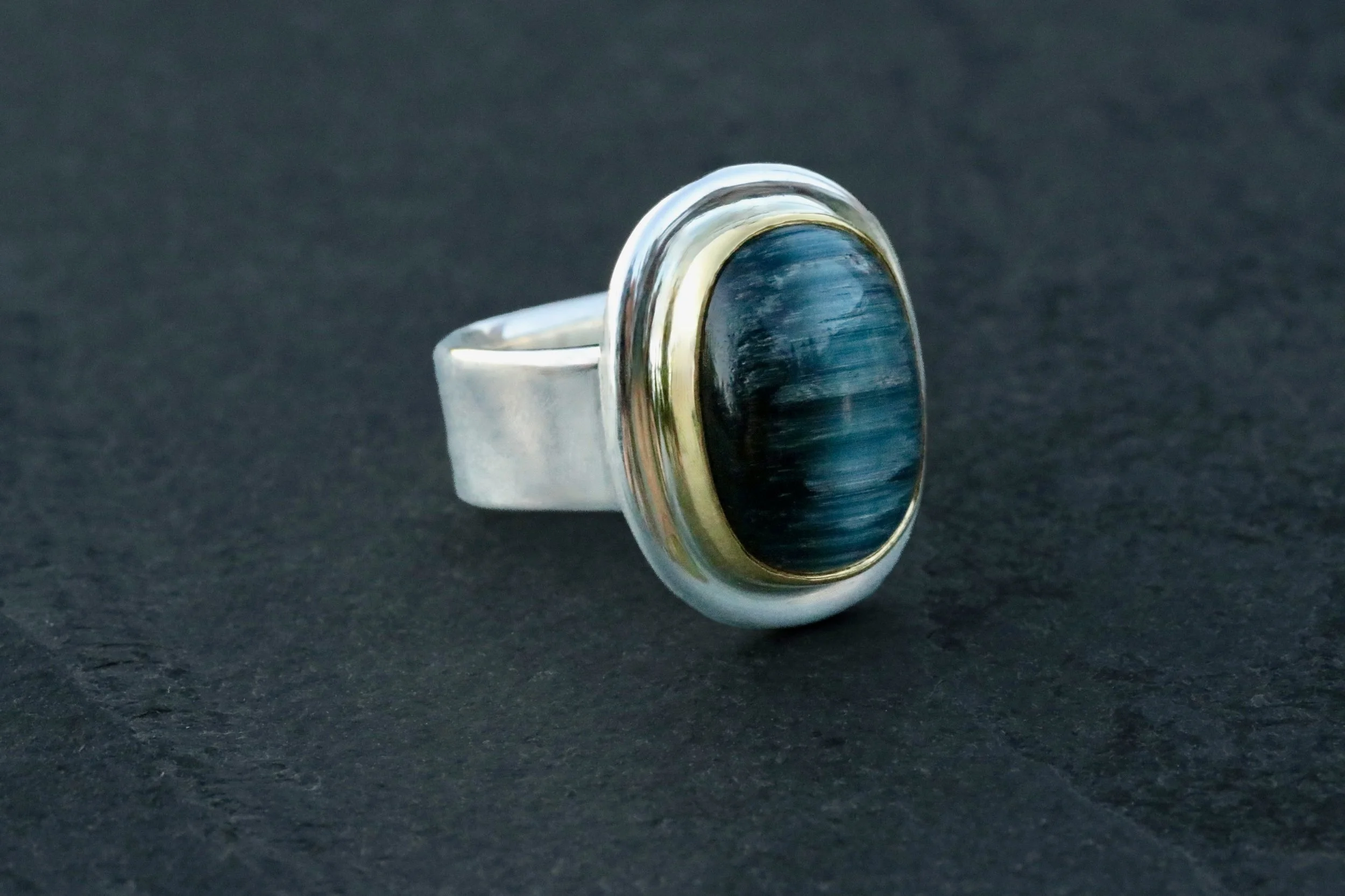 Cats Eye Tourmaline Big Sur Classic Ring