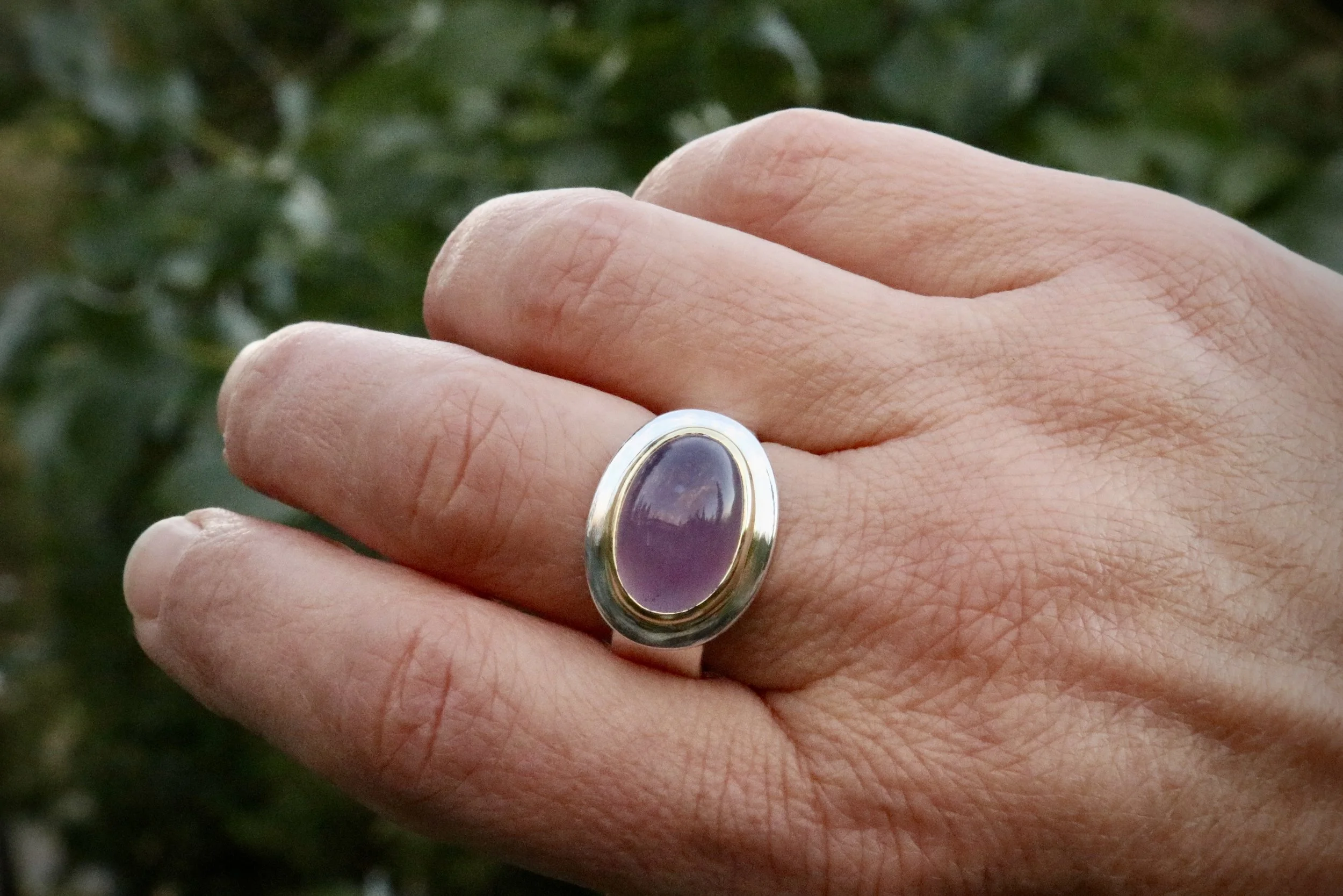 Purple Chalcedony Big Sur Classic Ring