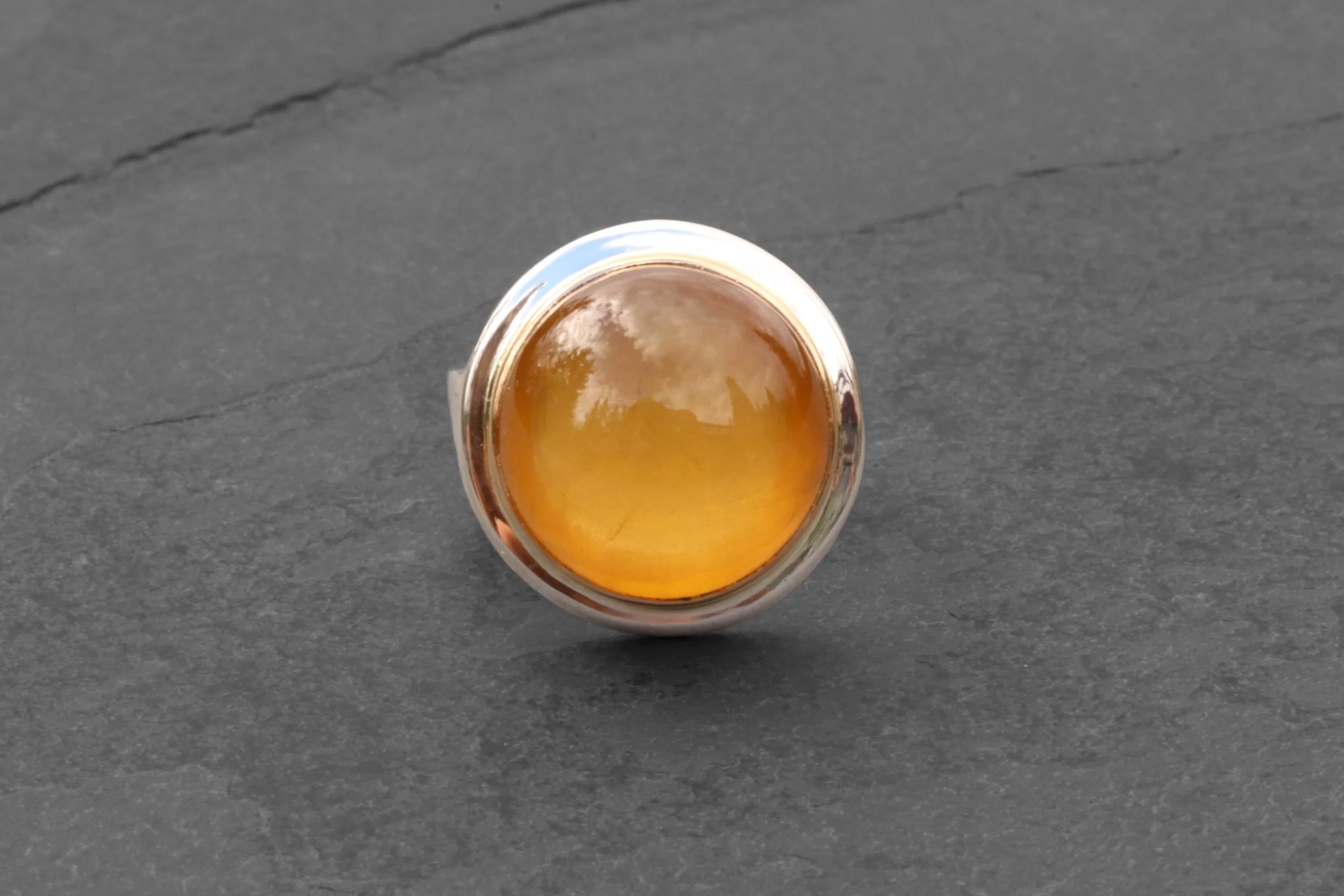 Golden Beryl Grande Big Sur Classic Ring