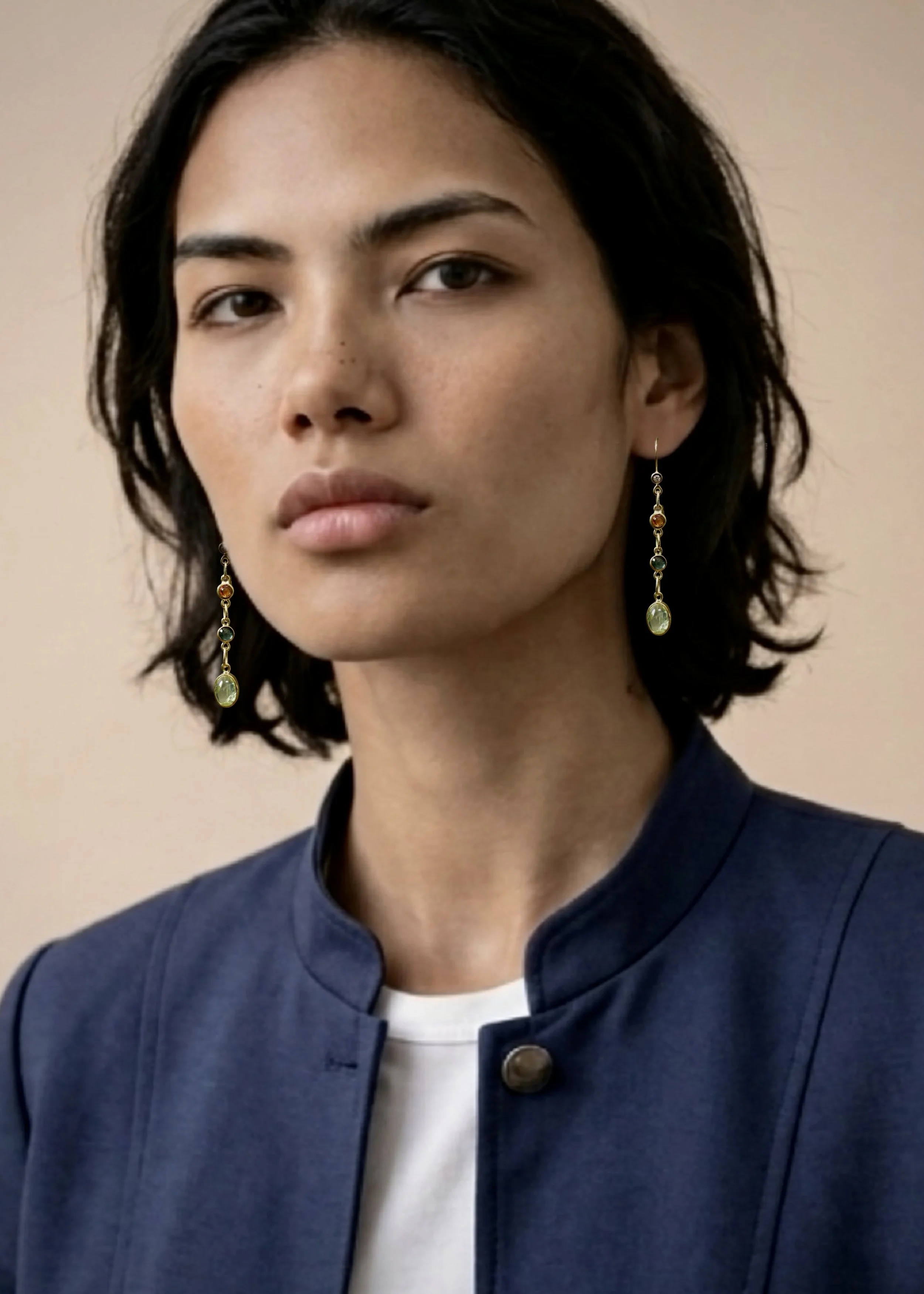 Green Tourmaline Gem Medley Earrings