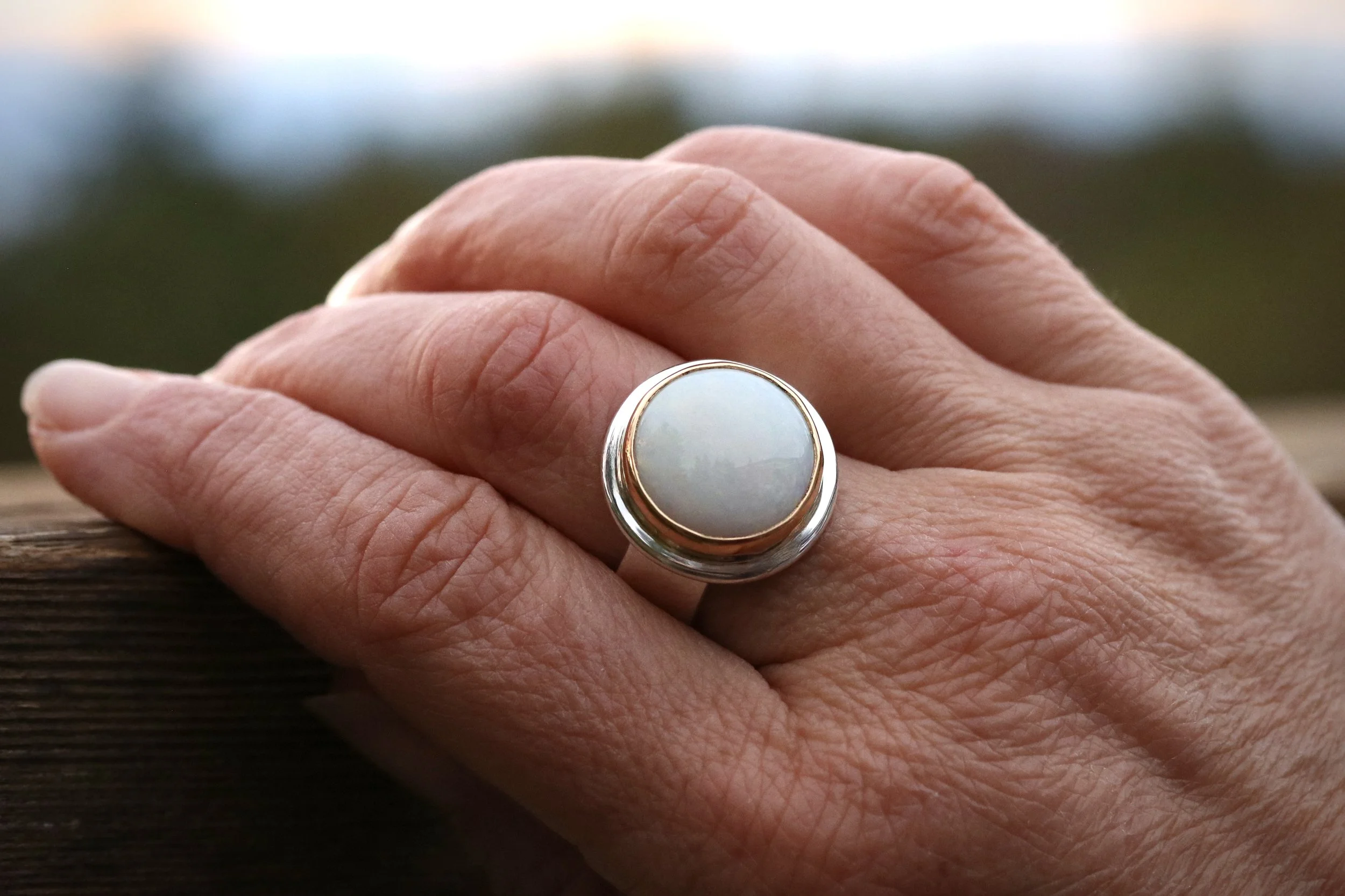 Australian Opal Big Sur Classic Ring