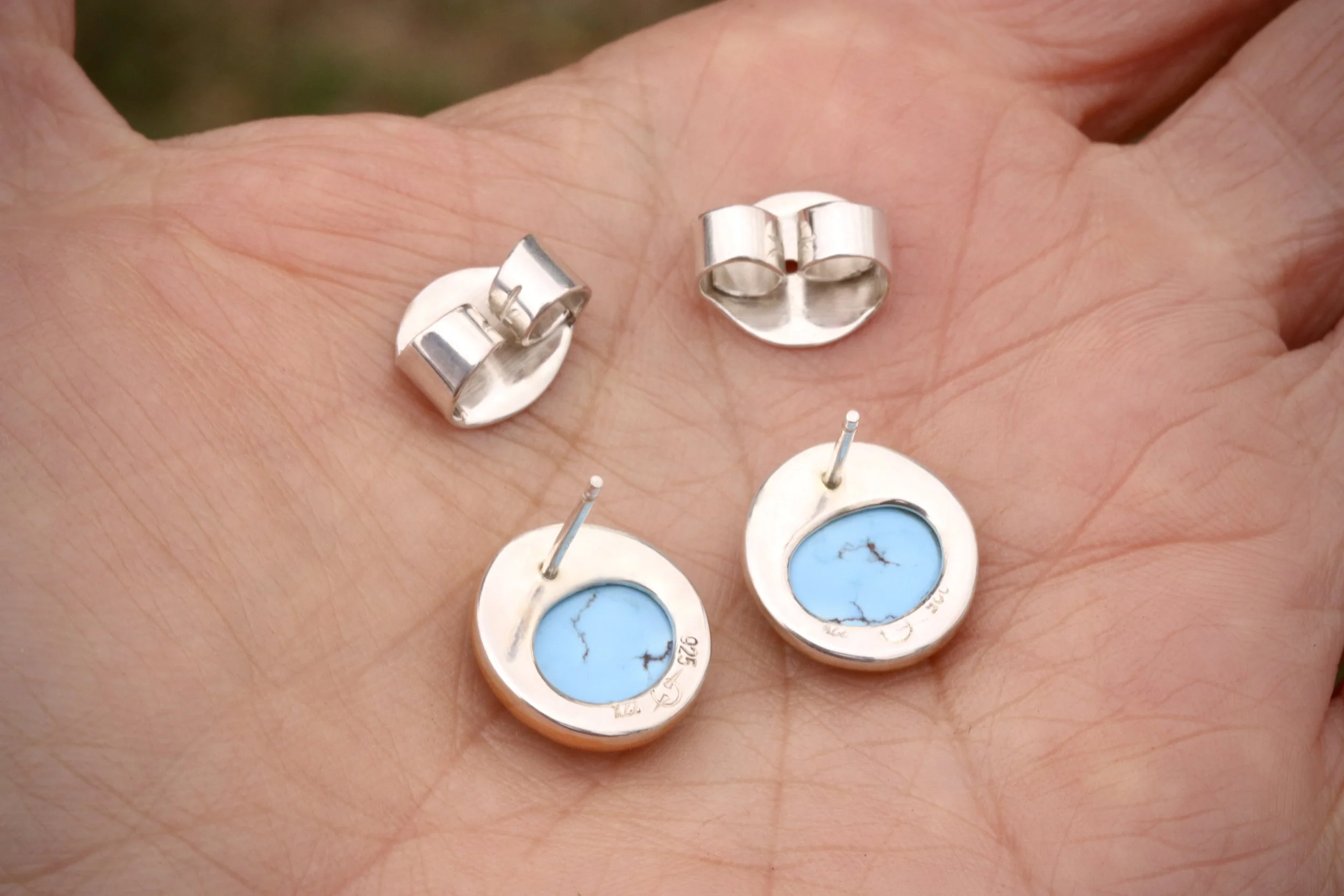 Turquoise Big Sur Classic Earrings by Big Sur Goldsmiths