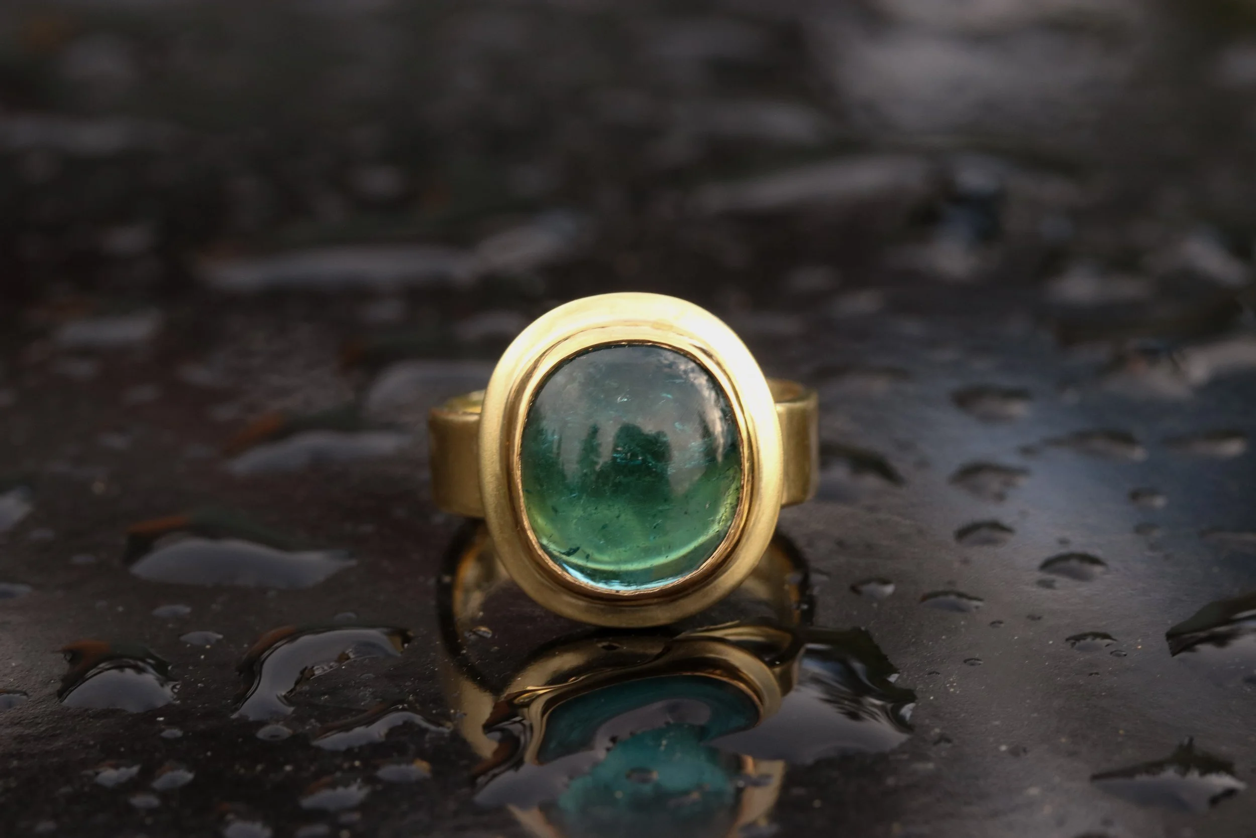 Tourmaline Ring in 22k & 18k Gold