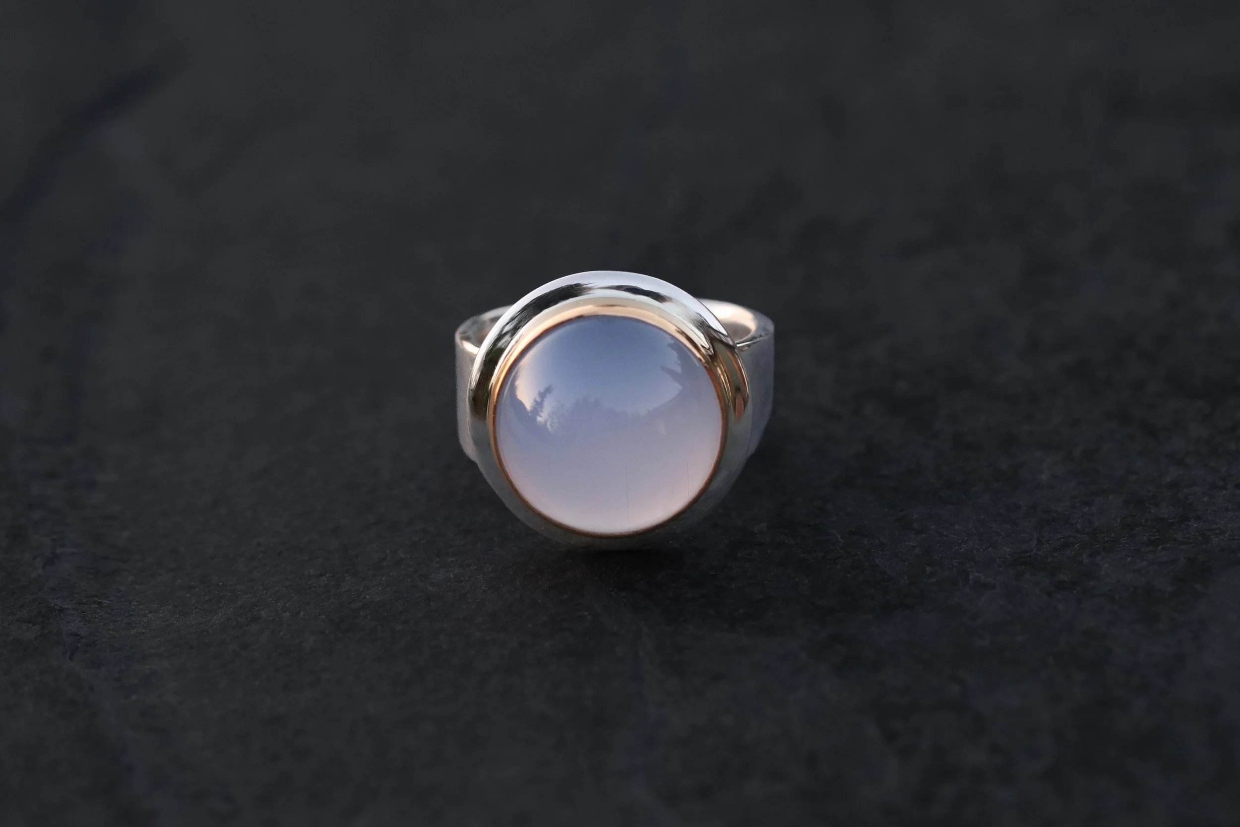 Holly Blue Chalcedony Big Sur Classic Ring