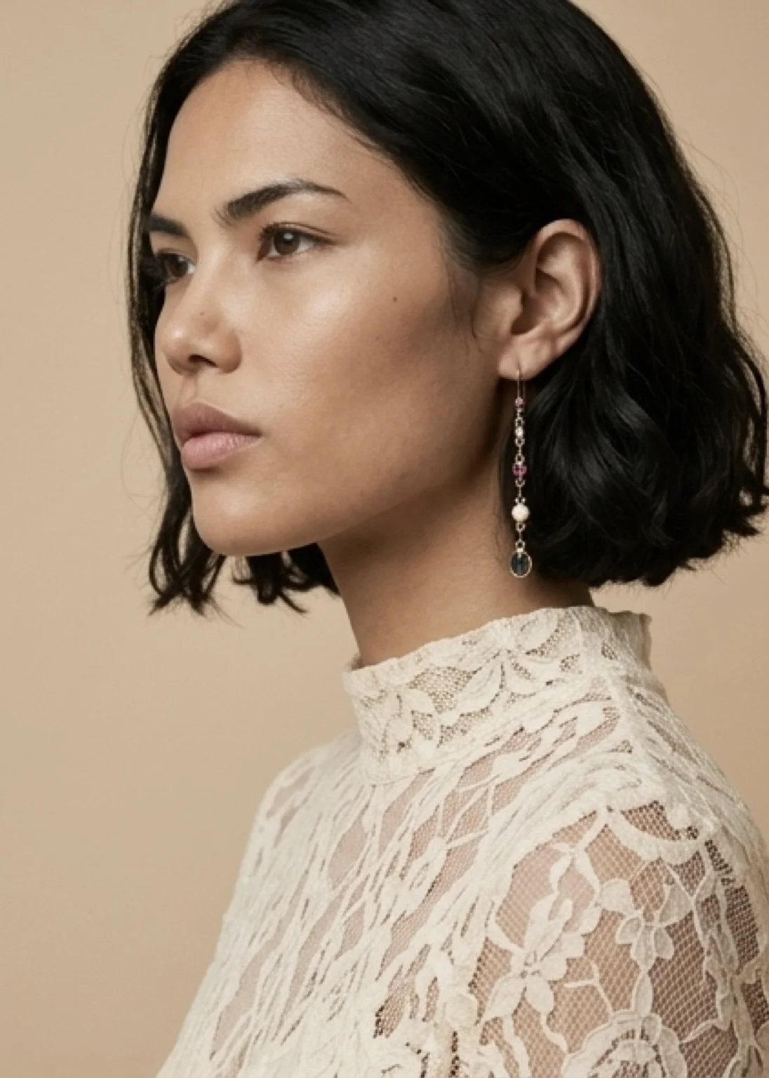 Spinel Medley Link Earrings in 22k & 18k Gold