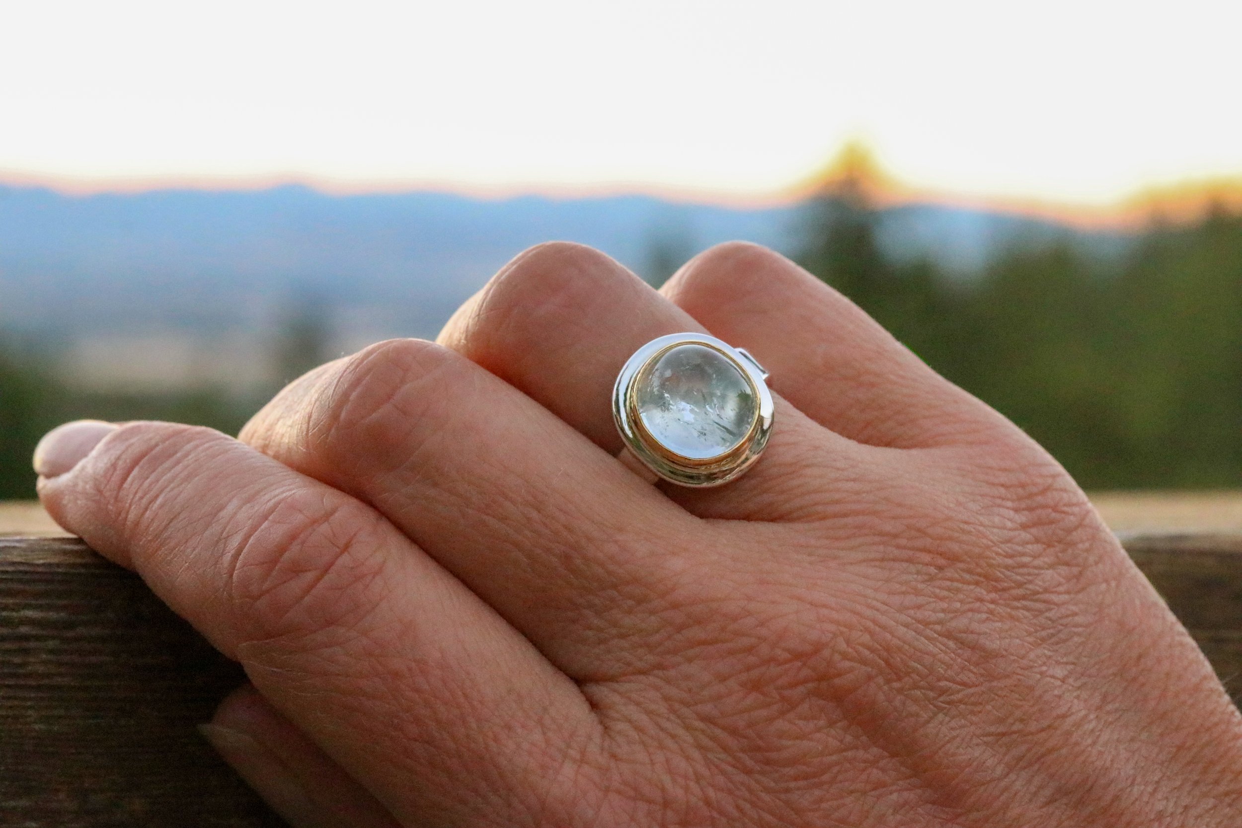 Goshenite Big Sur Classic Ring
