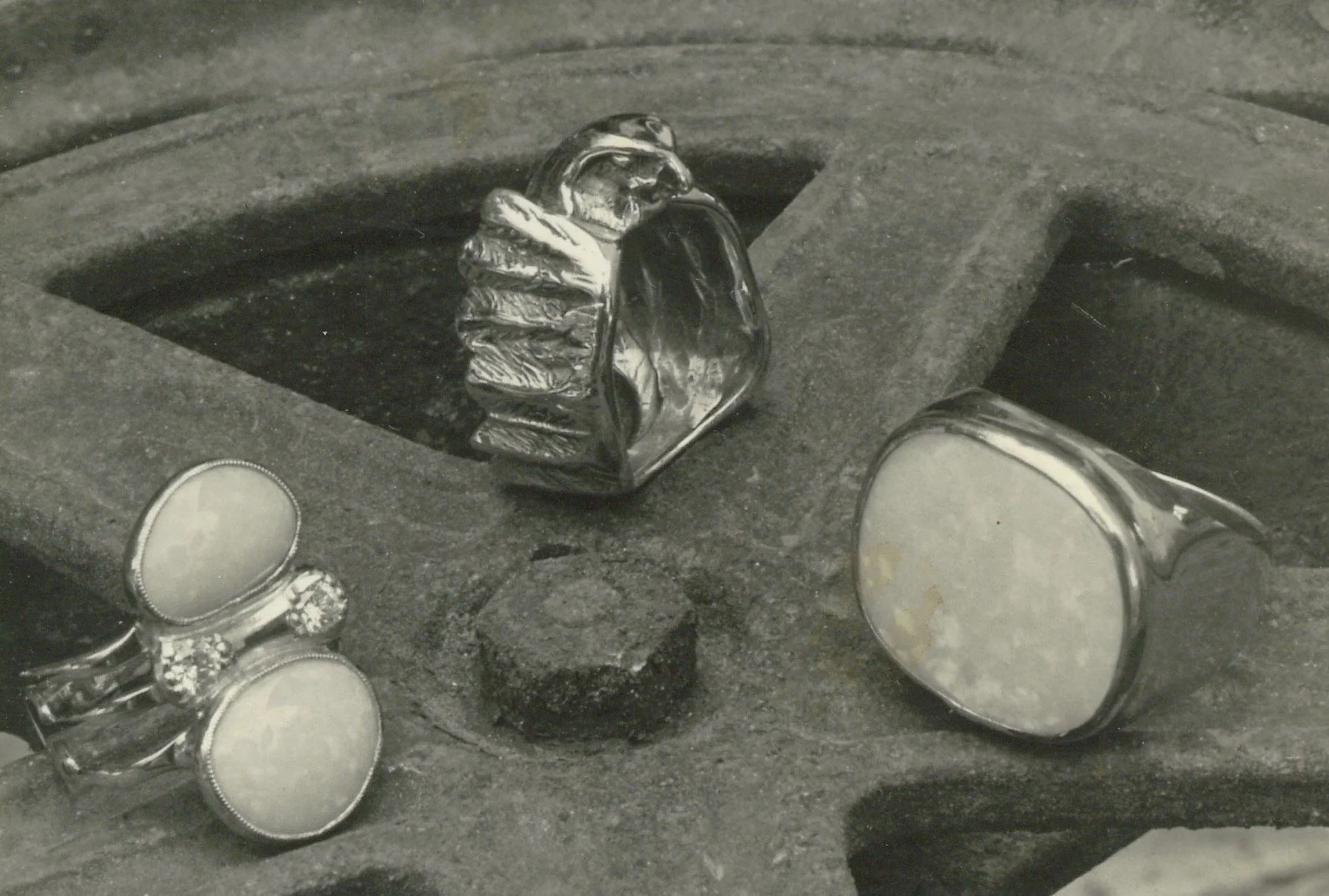 Karl Lee original jewelry, Big Sur Goldsmiths archive, Partington Ridge California