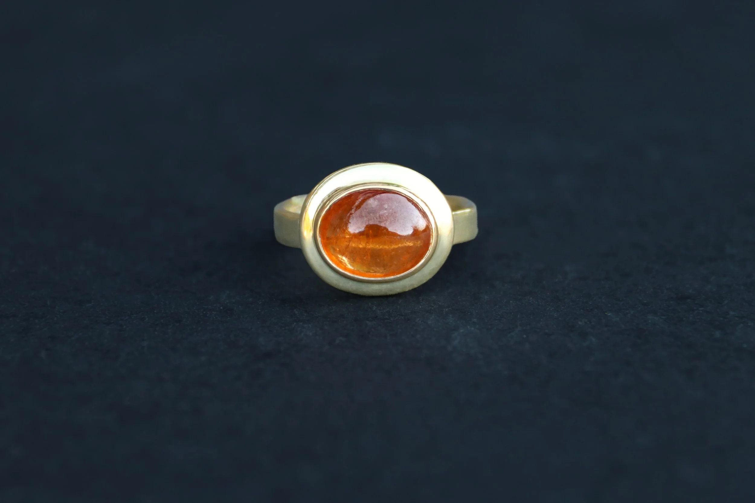 Mandarin Garnet Ring in 22K & 18K Gold by Big Sur Goldsmiths