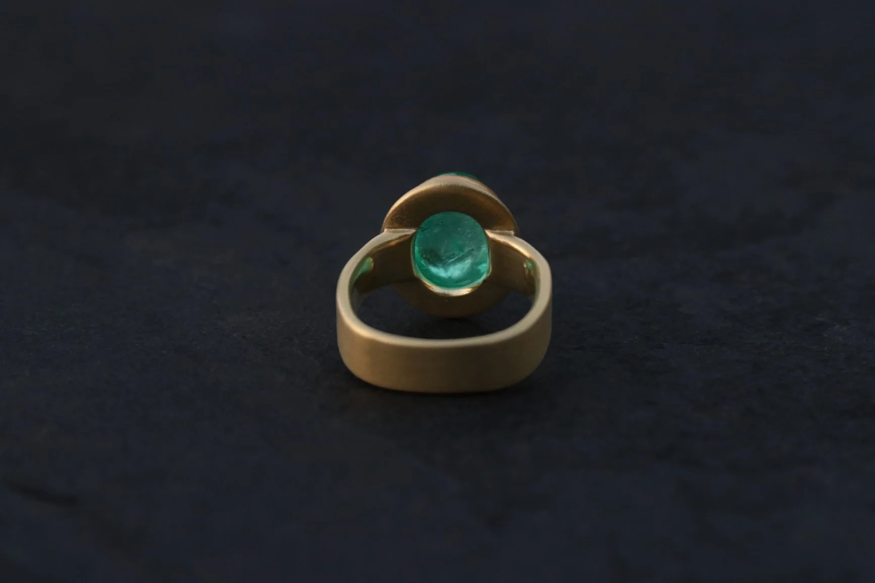 Emerald Ring in 22k & 18k Gold by Big Sur Goldsmiths