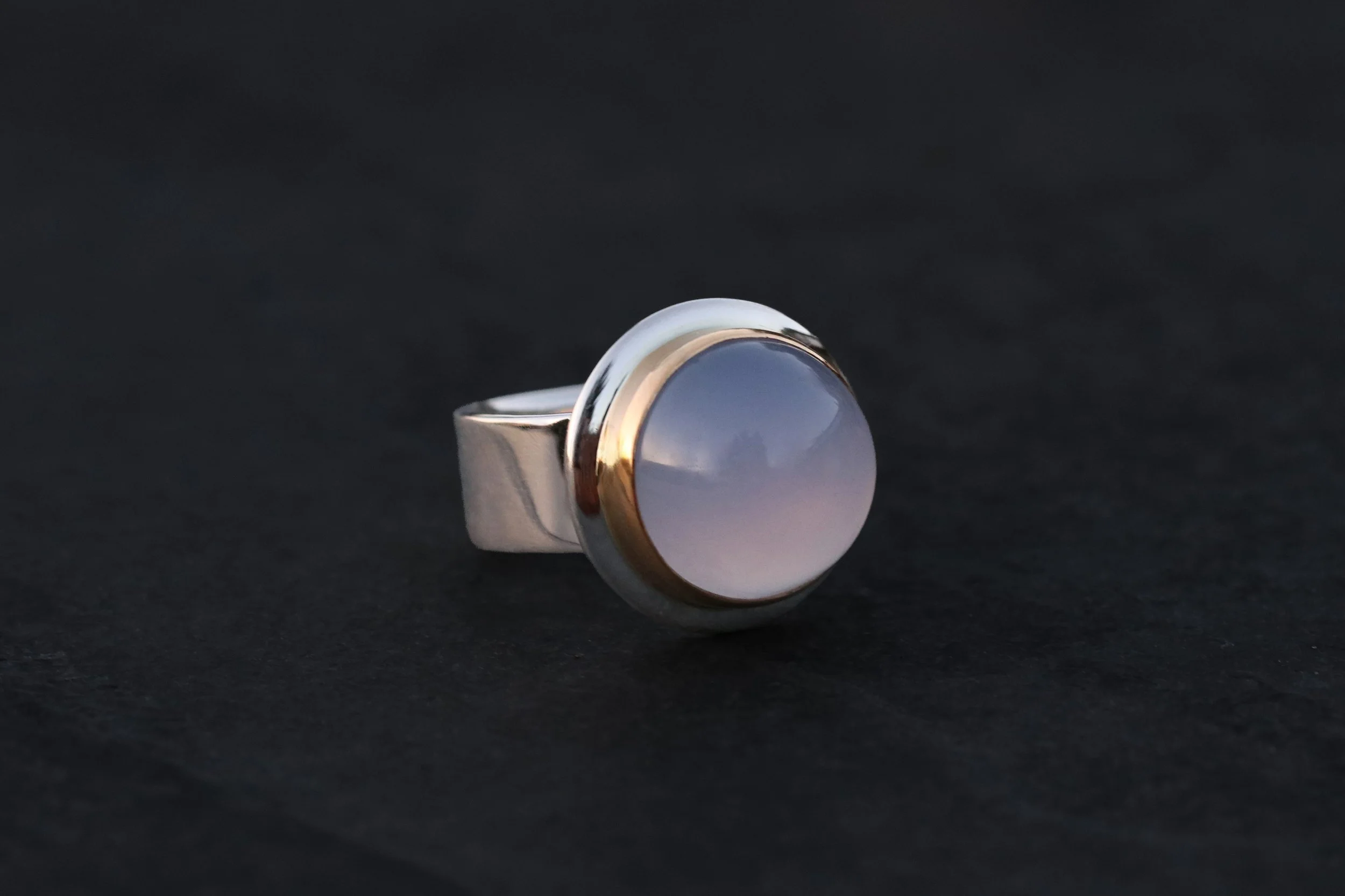 Holly Blue Chalcedony Big Sur Classic Ring