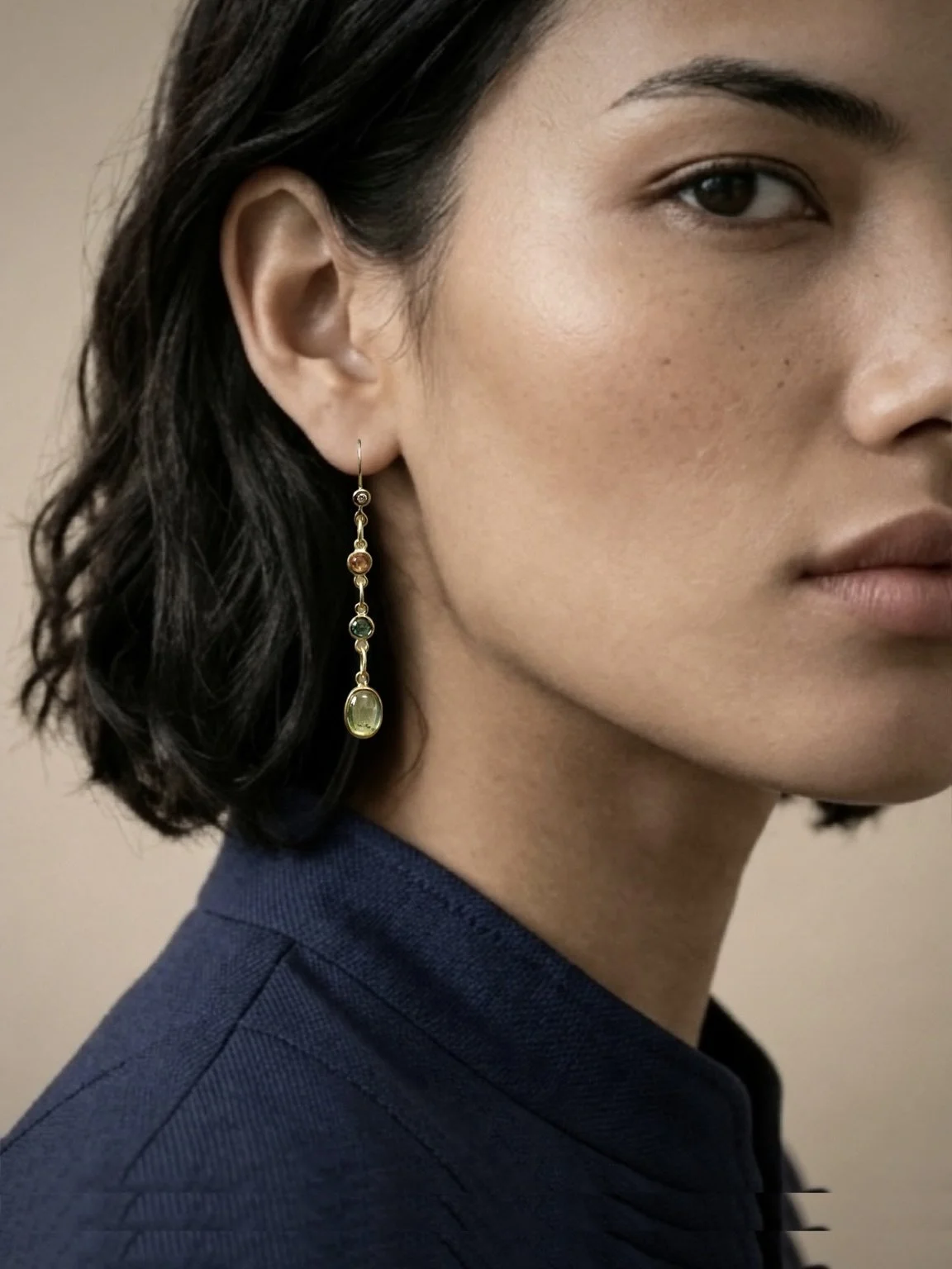 Green Tourmaline Gem Medley Earrings