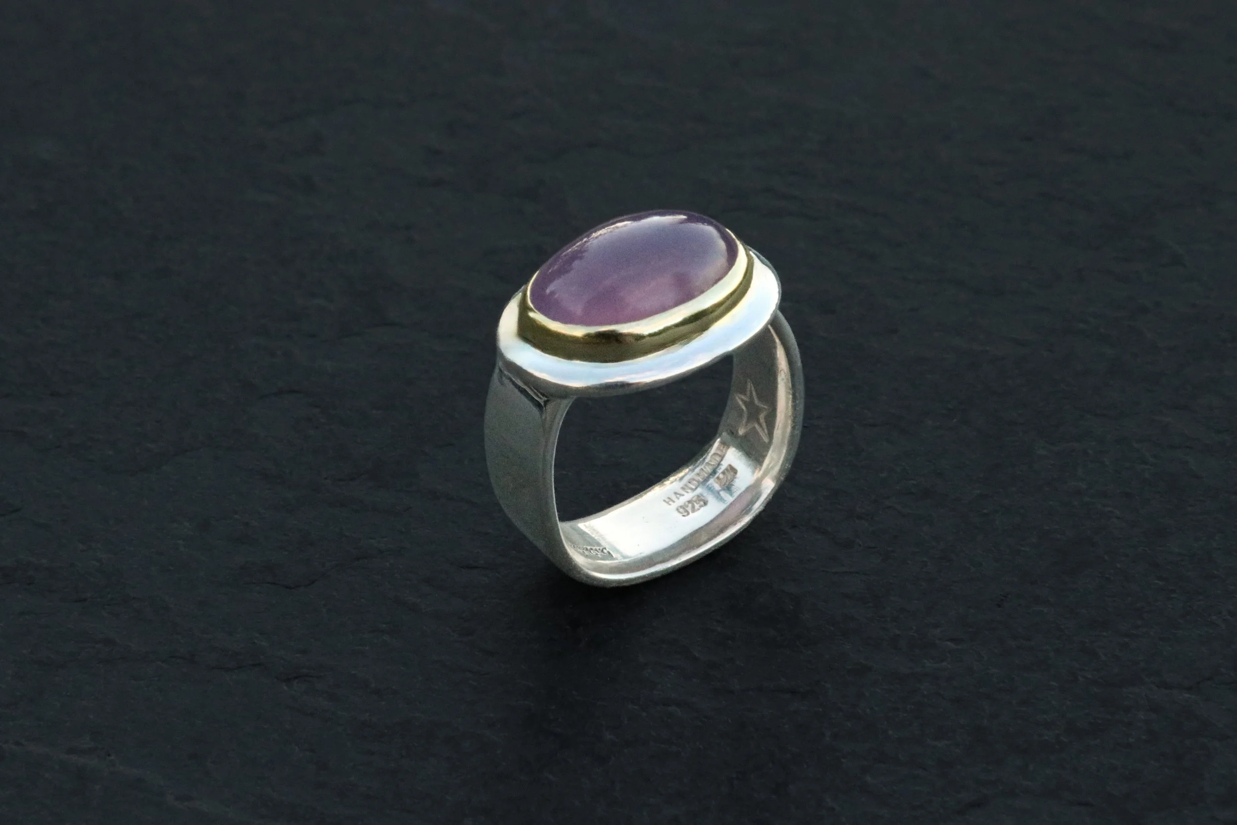 Purple Chalcedony Big Sur Classic Ring
