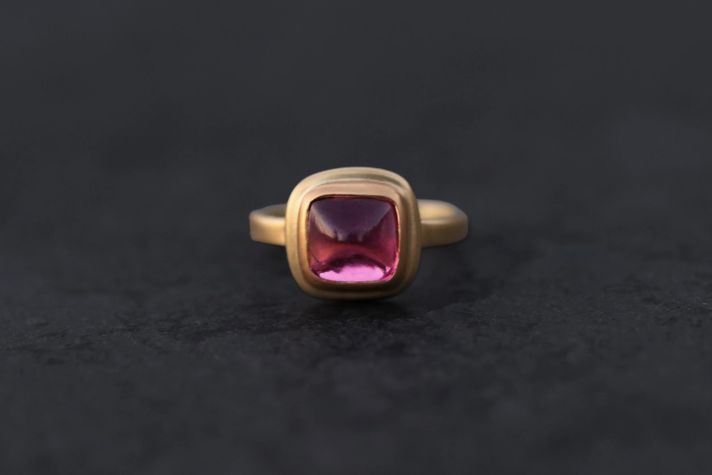 Pink Tourmaline Ring in 22k & 18k Gold