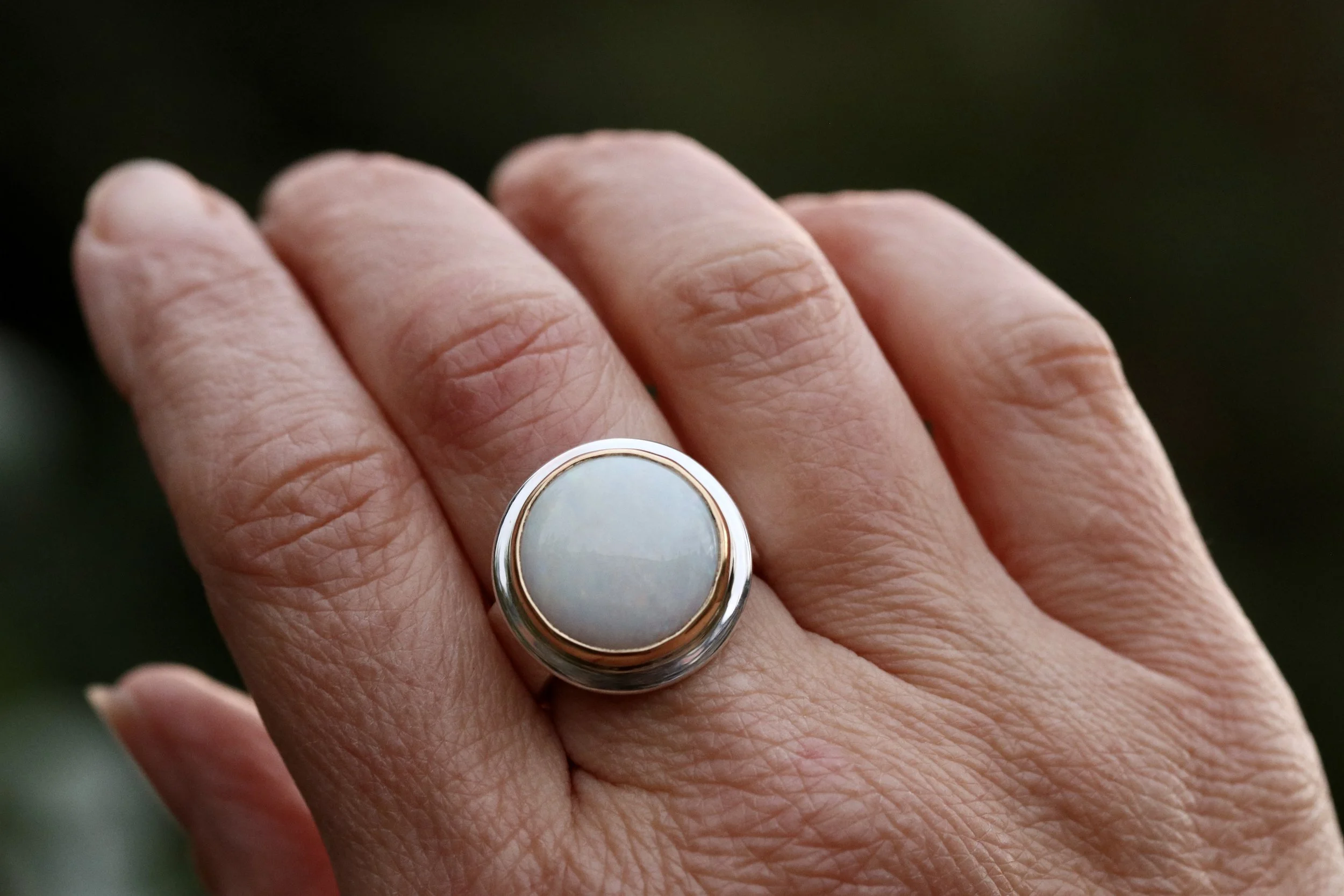 Australian Opal Big Sur Classic Ring