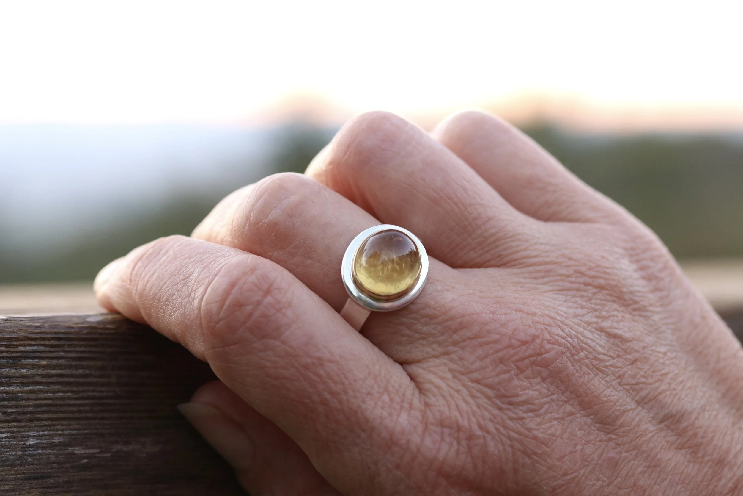 Golden Beryl Big Sur Classic Ring