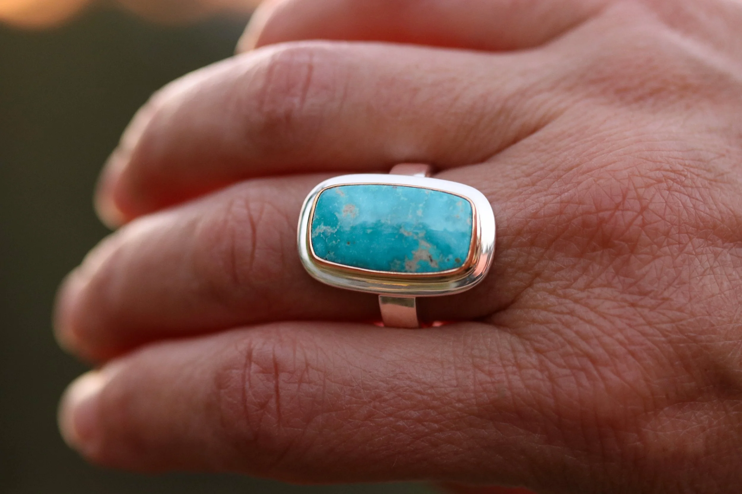 Turquoise Baguette Big Sur Classic Ring